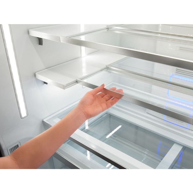 French Door Refrigerator With Ice Maker, How To Put Shelves Back In Whirlpool Refrigerator
