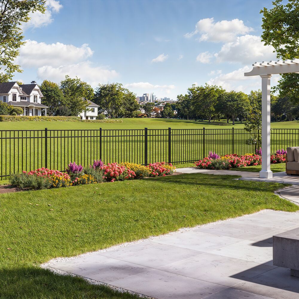 CATALYST New Haven 4-ft H x 6-ft W Black Aluminum Fence Panel