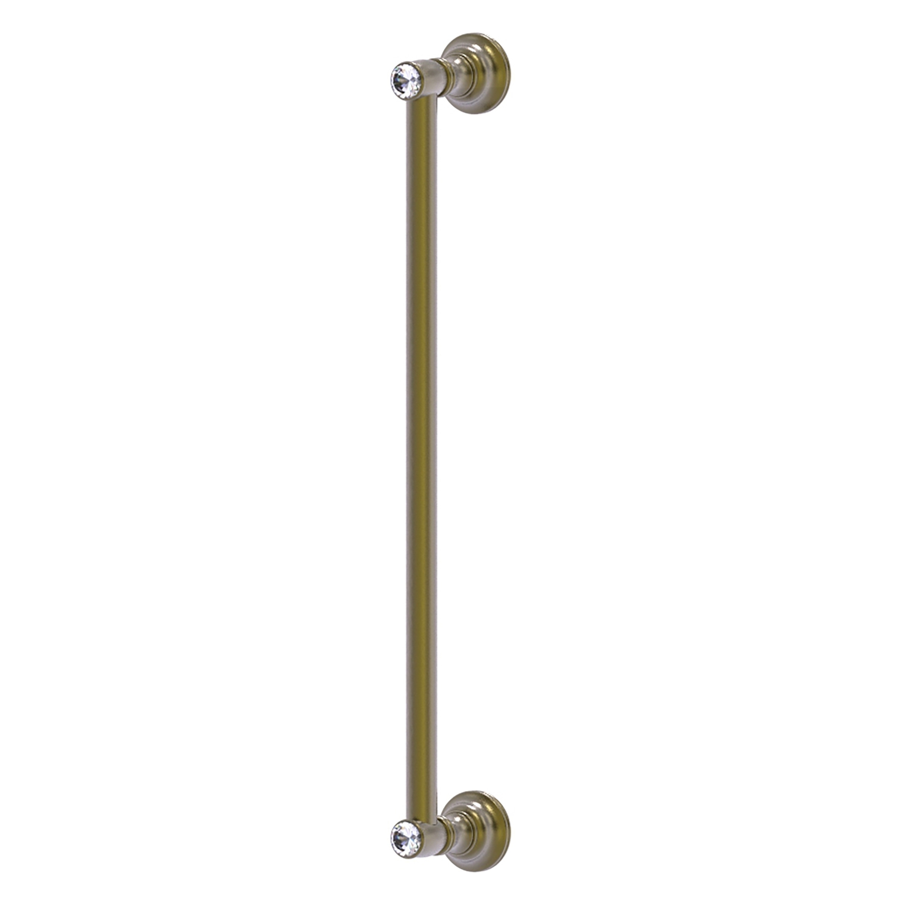 Allied Brass CC-3-18-ABR Carolina Crystal 18-in , 457mm Center to Center Antique Brass Dual Mount Cylindrical Bar For Use on Appliances Drawer Pulls