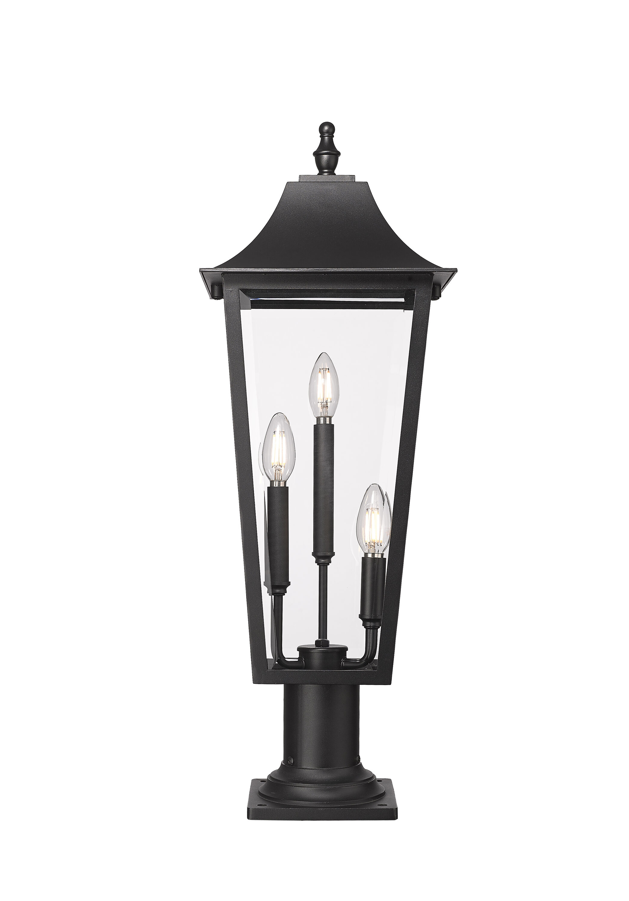 Z-Lite 5008PHBR-533PM-BK Complete-Post-Lights - View #5