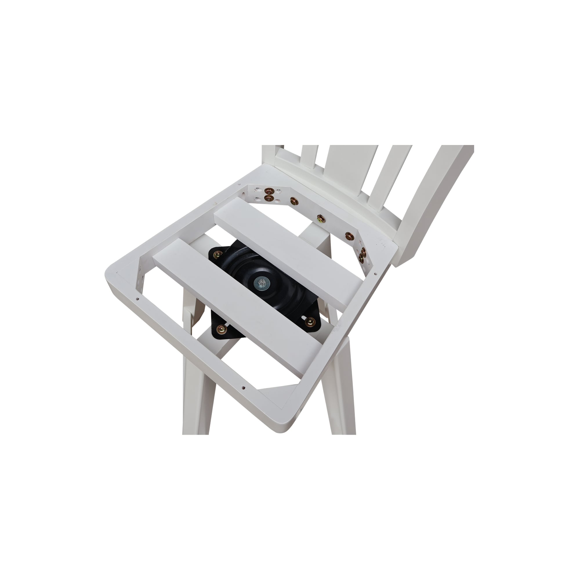 San Remo White Wood Swivel Counter Height Stool