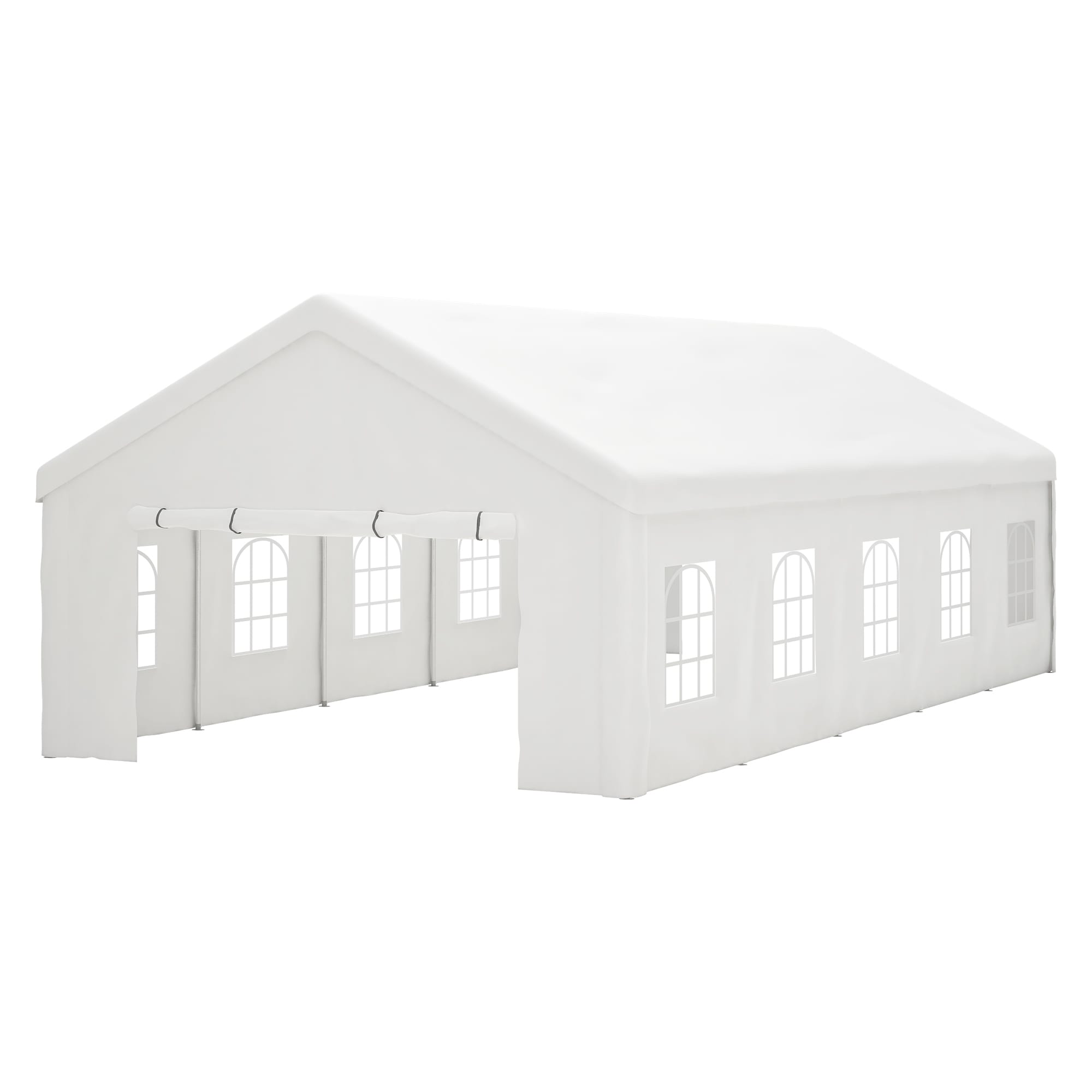 SINOFURN SYA380184BG 32.4-ft x 16-ft Rectangle White Party canopy