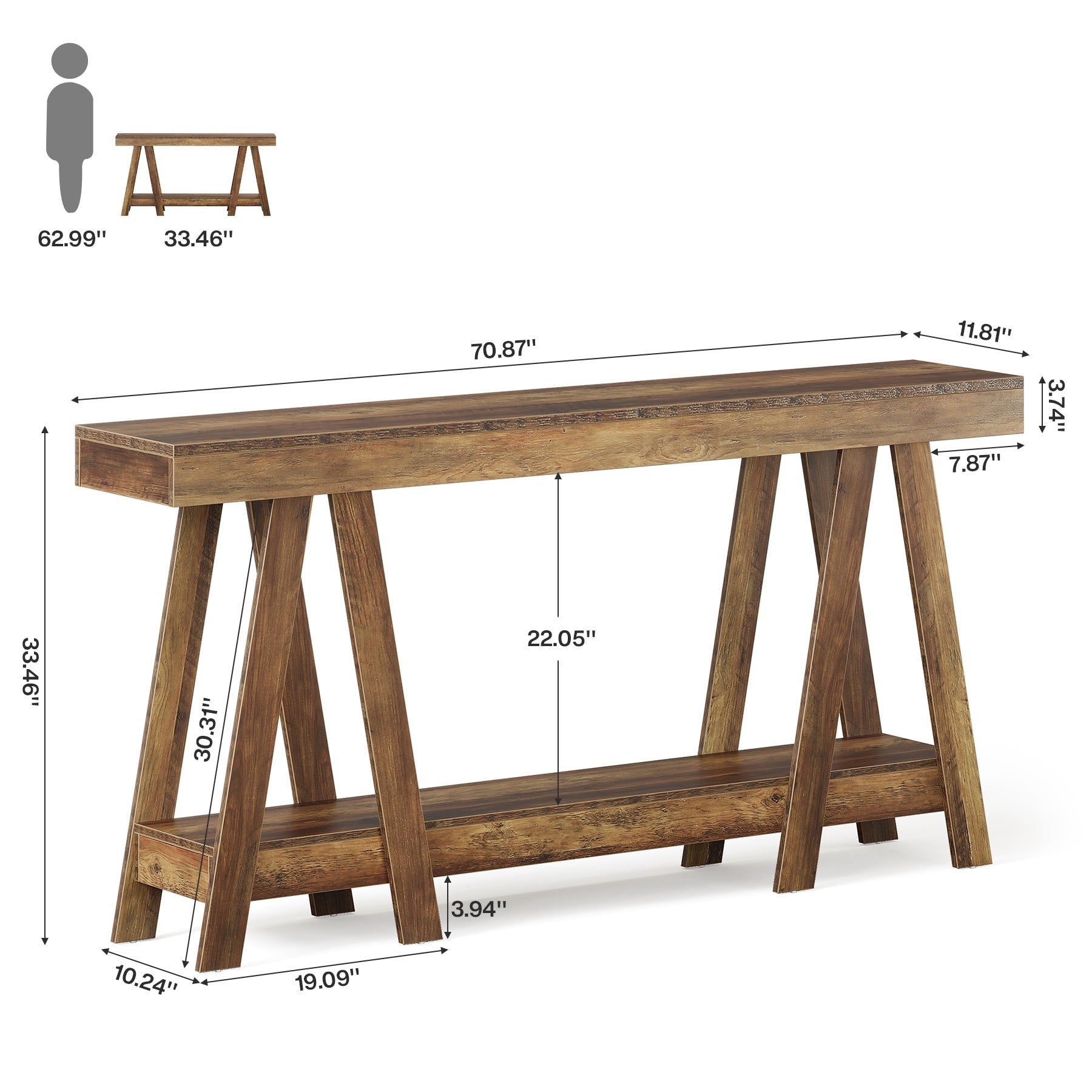 Slickblue D-TB-KGZFD0DUO-YXLFS Console-Sofa-Tables - View #3