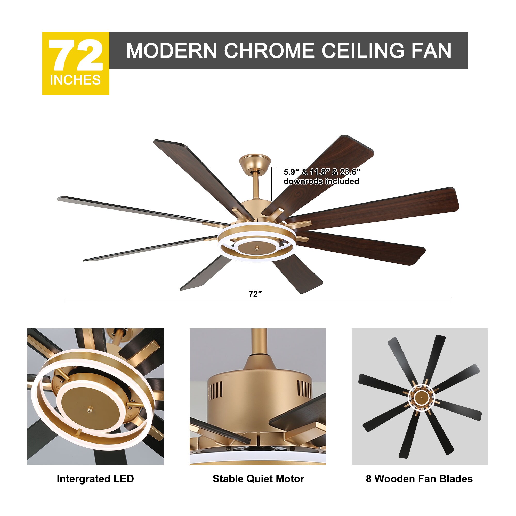 Oaks Decor DC7202-G Ceiling-Fans - View #14