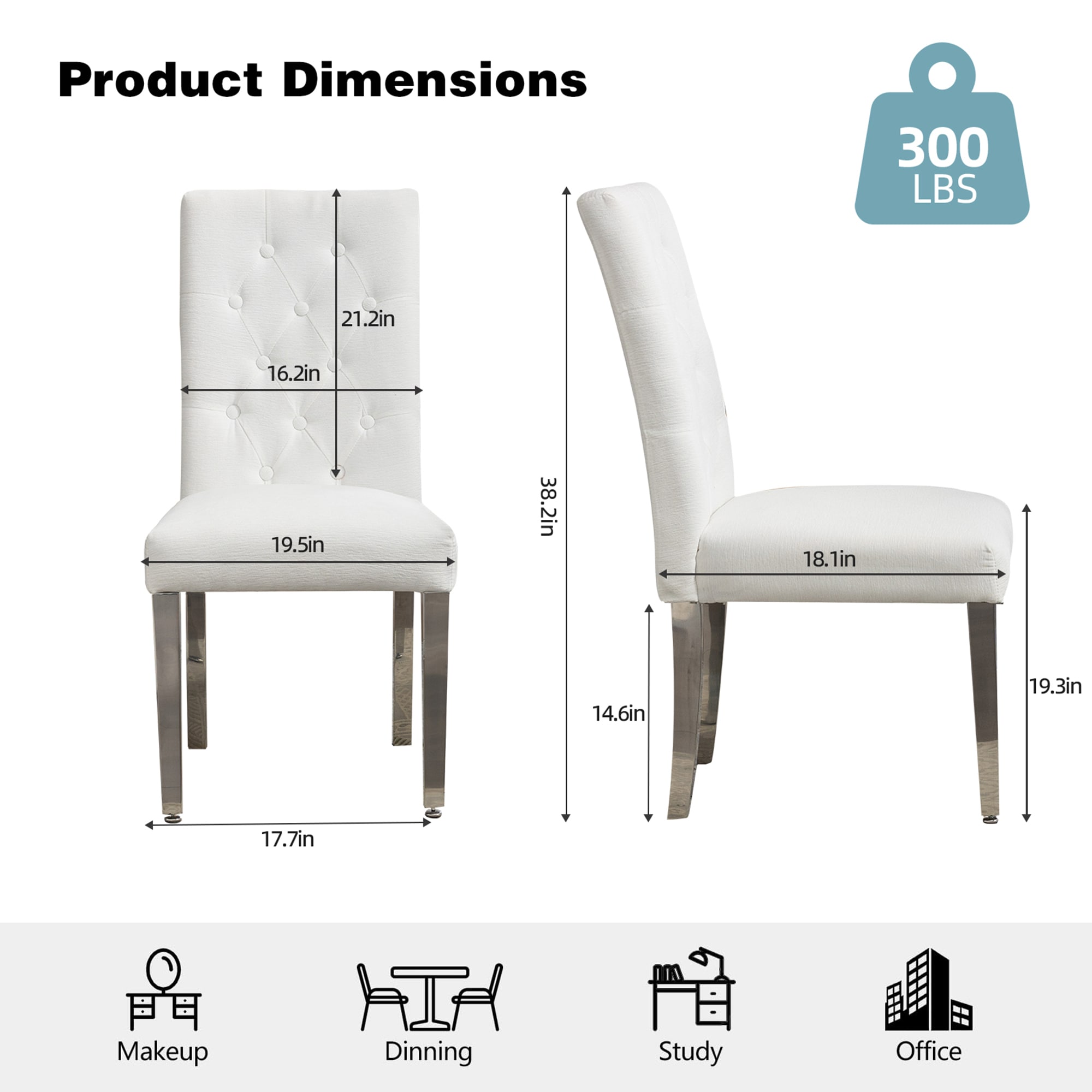 SINOFURN SYA290020WT Dining-Chairs - View #13