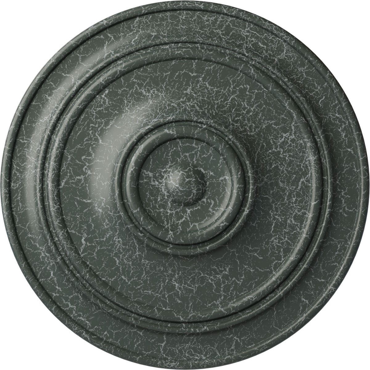 Ekena Millwork CM40CLAGC Small Classic 40.25-in W x 40.25-in L Painted Athenian Green Crackle Polyurethane Whole Ceiling Medallion