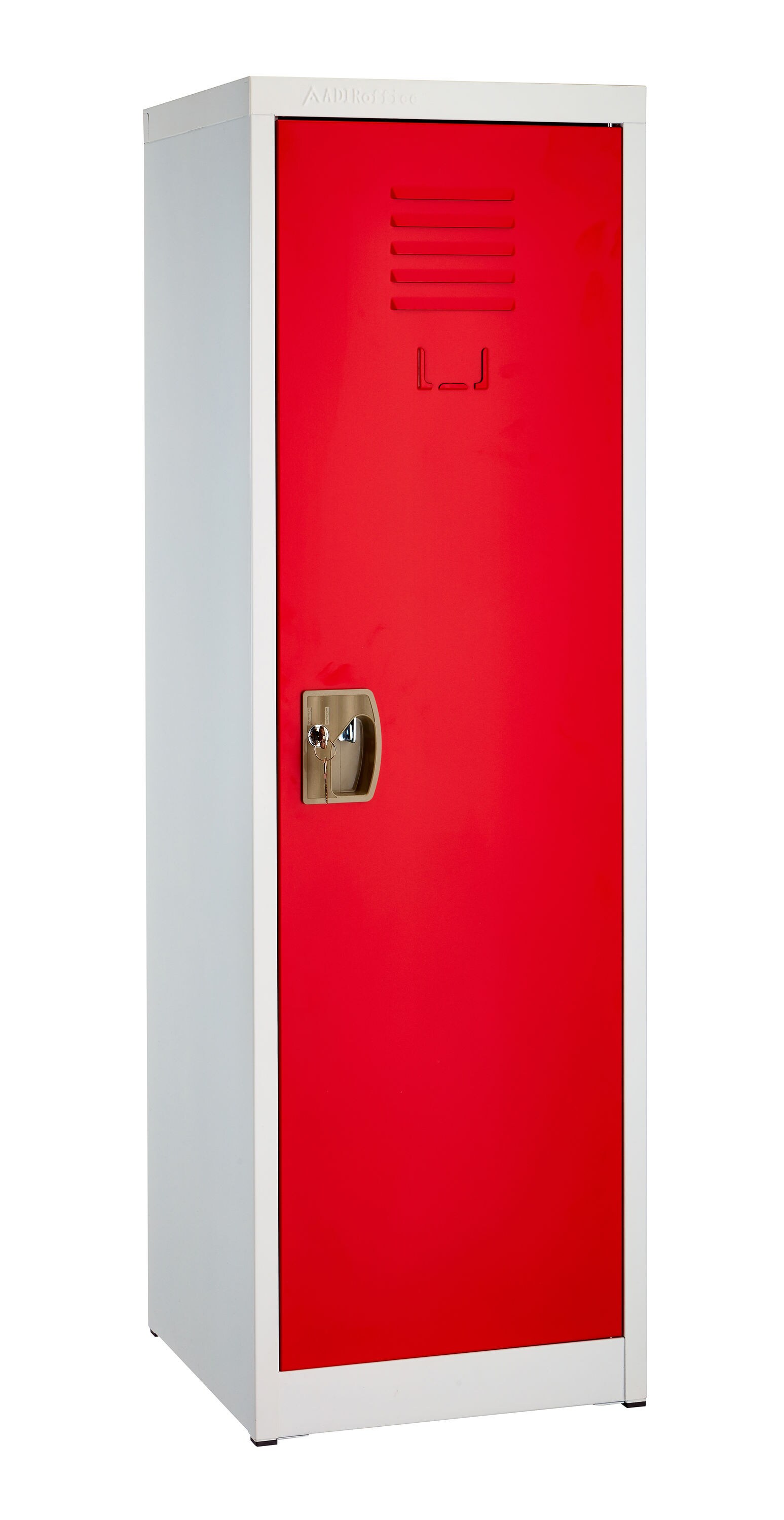 Child Storage Cabinet Lockable Kids Home Gym Locker AdirOffice Red Steel 24 in 