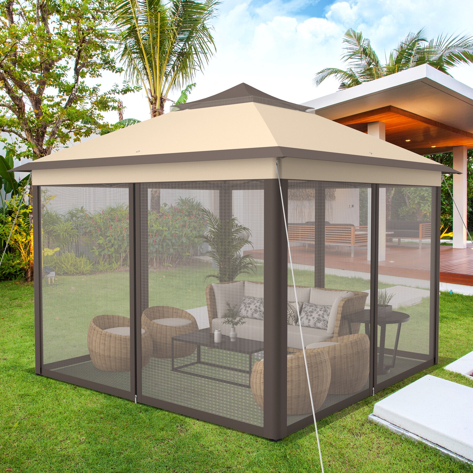 Pop-up Gazebo With Carry Bag Gazebos & Accessories At Lowes.com