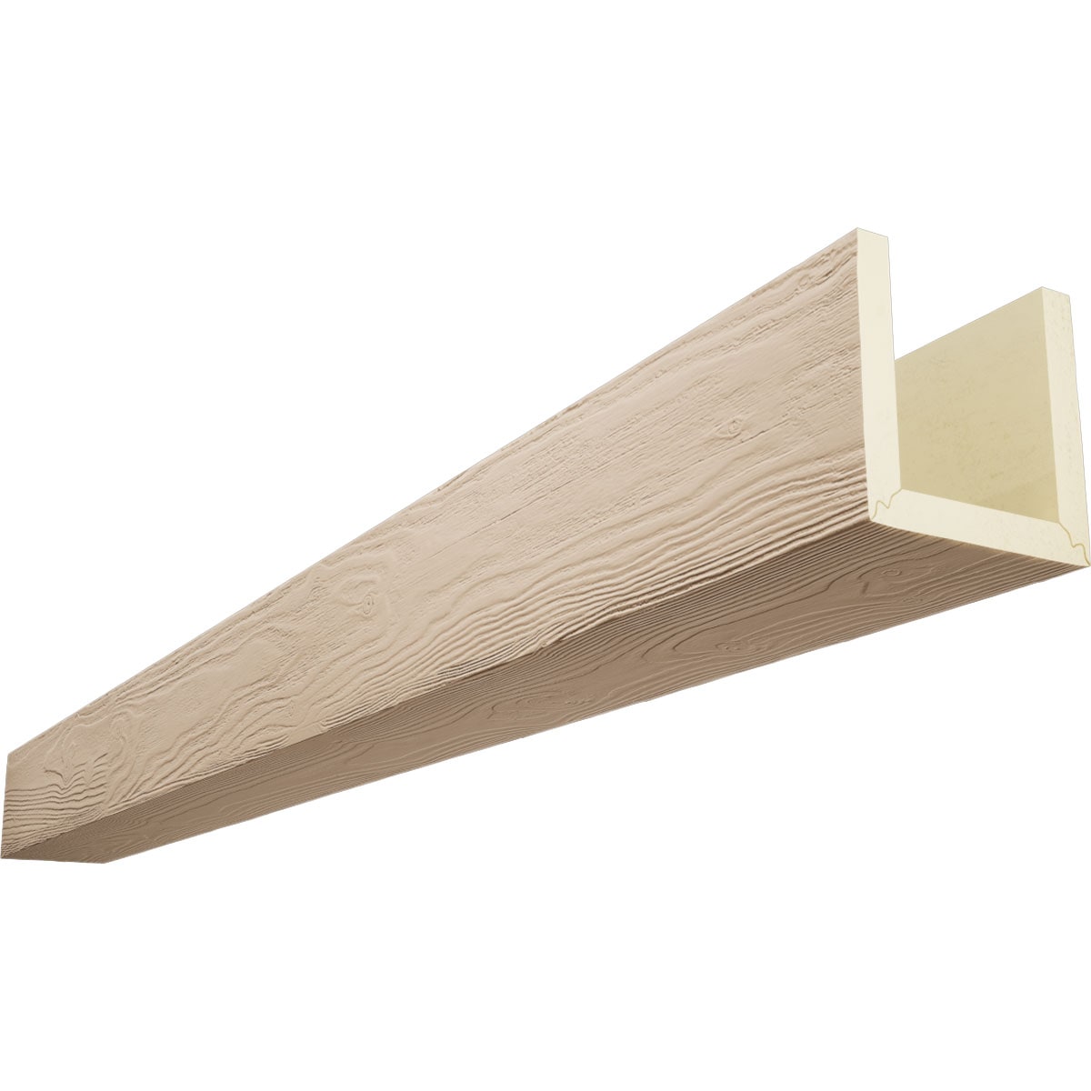 Ekena Millwork BMSD3C0060X040X120UN 1-in x 6-in x 10-ft Factory Prepped Unfinished Urethane U-Shaped Decorative Beam