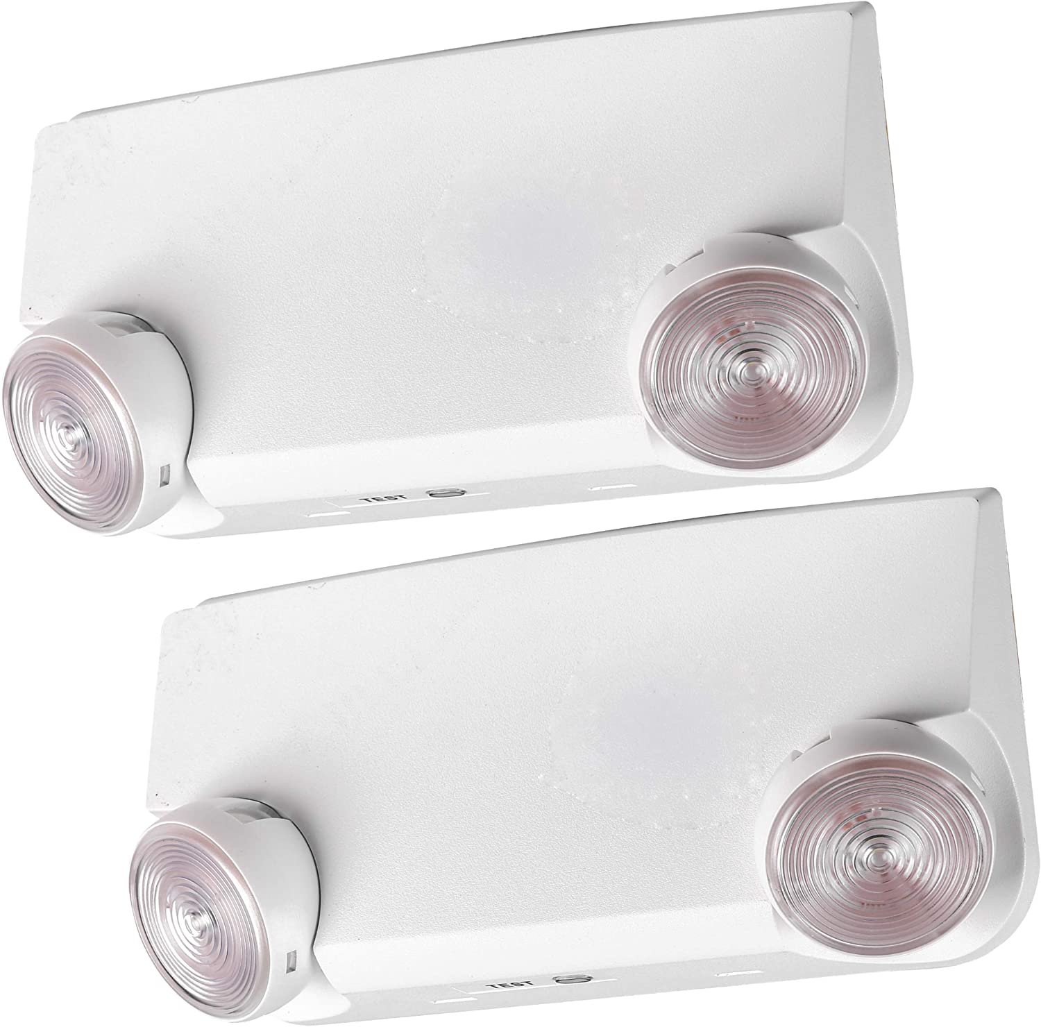 Adjustable Two Round Heads LED Emergency Light with Battery Backup Pack of 2 