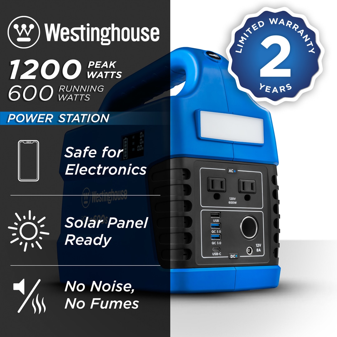 Westinghouse 600-Rated/1200-Peak Watt Camping/RV Power Station 600-Watts Portable Power Station IGEN600S Sansujyuku sansujyuku.com