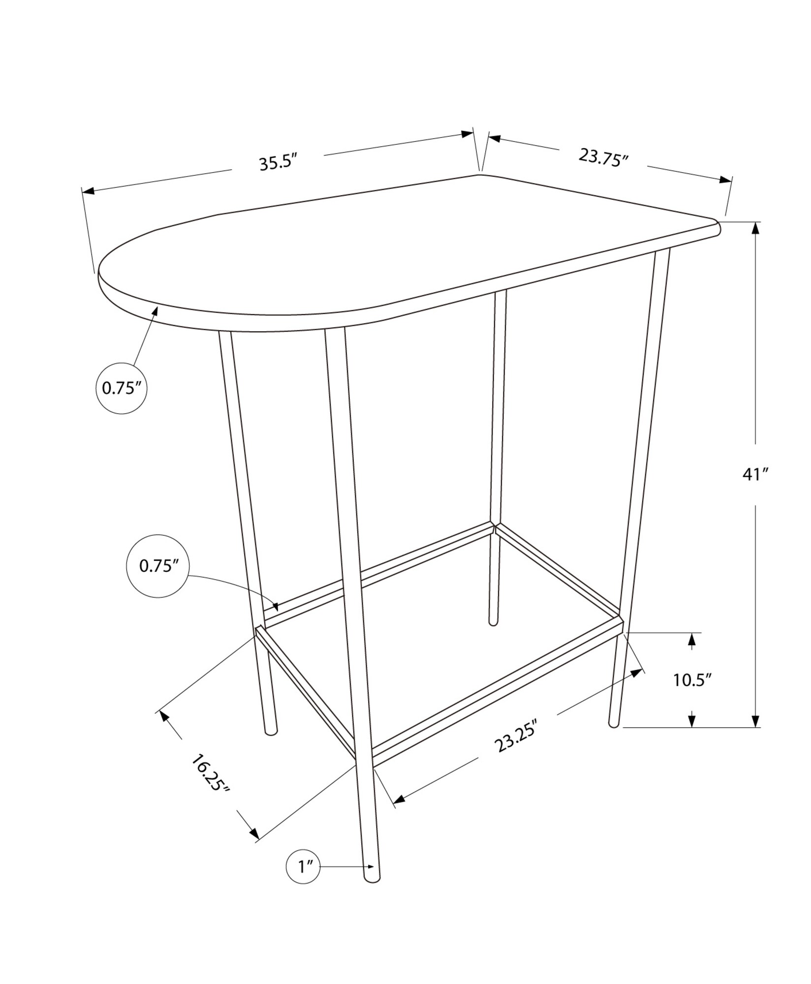 Monarch Specialties I 2315 Dining-Tables - View #5