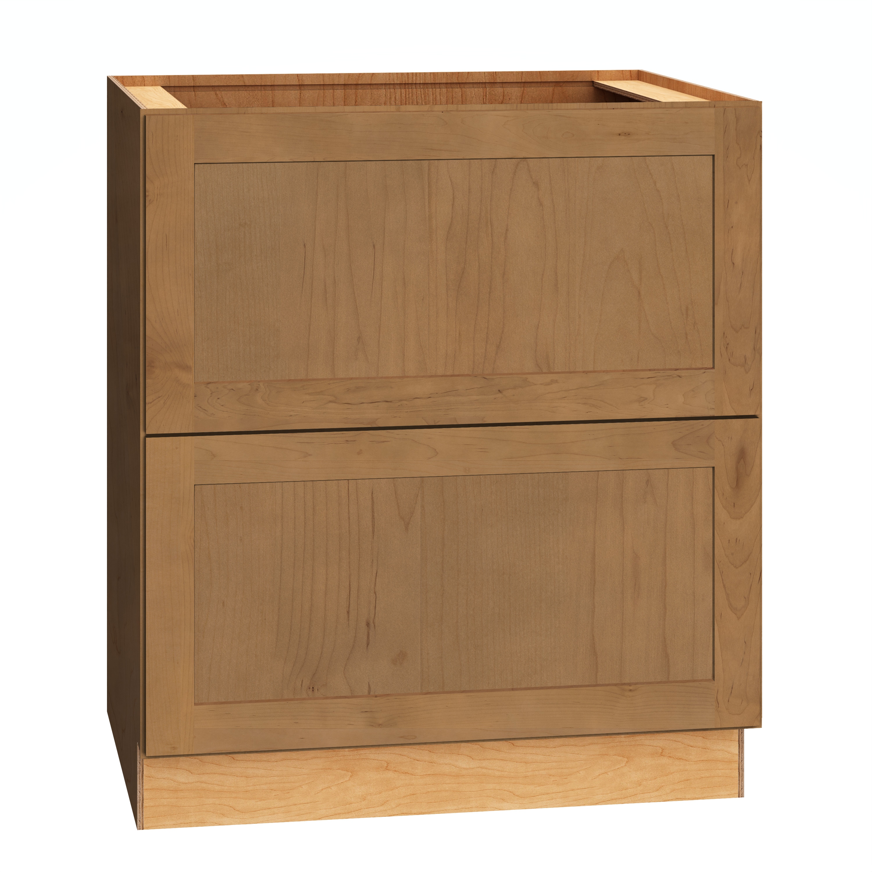 Diamond Express 62L-2DB30 Jamestown 30-in W x 34.5-in H x 24-in D Sahara Brown 2 -Drawers Drawer Base Fully assembled Plywood Cabinet (Recessed Panel Shaker)