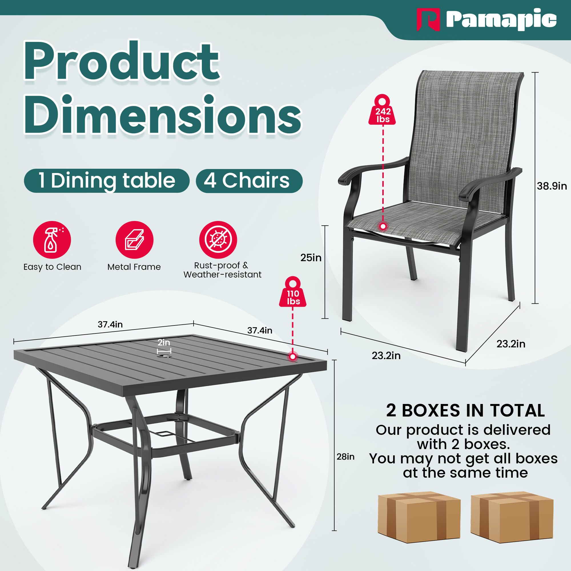 PamaPic TS-CZ-5JT-G-WL1 Patio-Dining-Sets - View #7