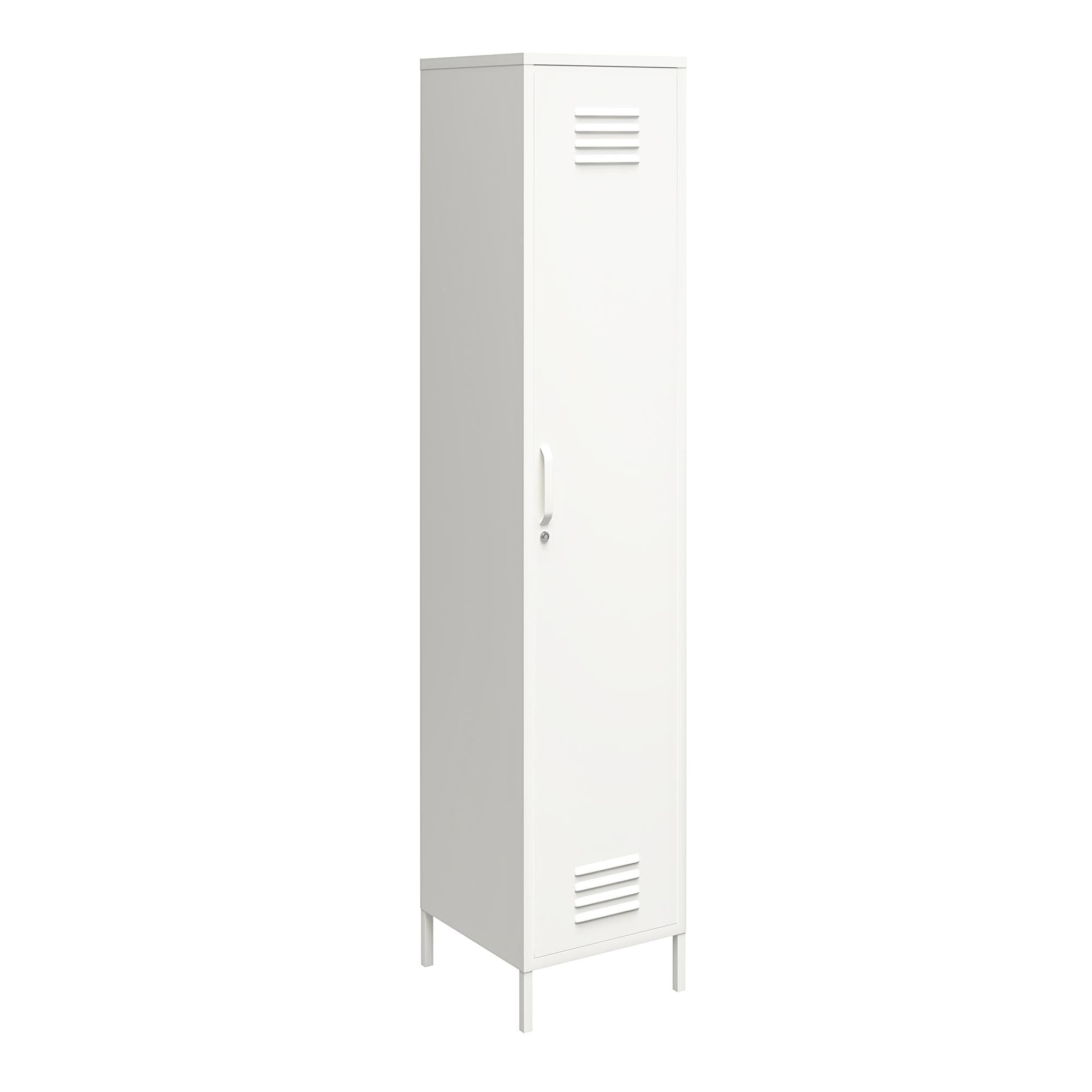 Post Dokter rand Ameriwood Home SystemBuild Bonanza Single Metal Locker Storage Cabinet,  White in the Lockers department at Lowes.com