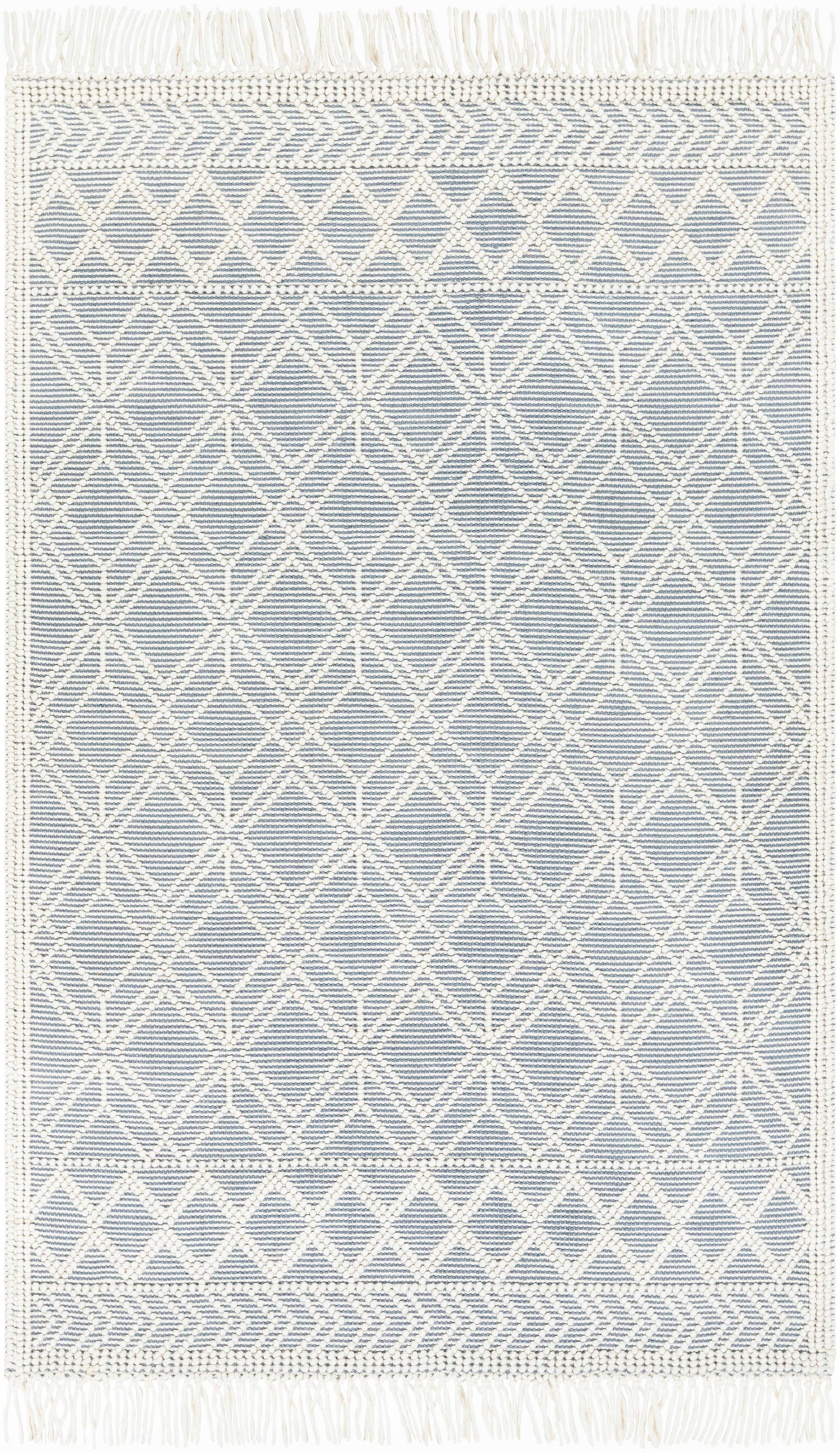 Livabliss CDC2300-576 Casa DeCampo 5 x 8 (ft) Wool Denim Rectangular Indoor Medallion Farmhouse/Cottage Area rug
