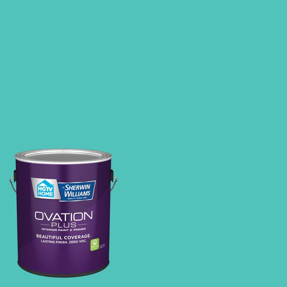 HGTV HOME by Sherwin-Williams 5006-10A-2557213 Ovation Plus Flat Bayside 5006-10A Latex Interior Paint Paint + Primer ( 1-gallon )