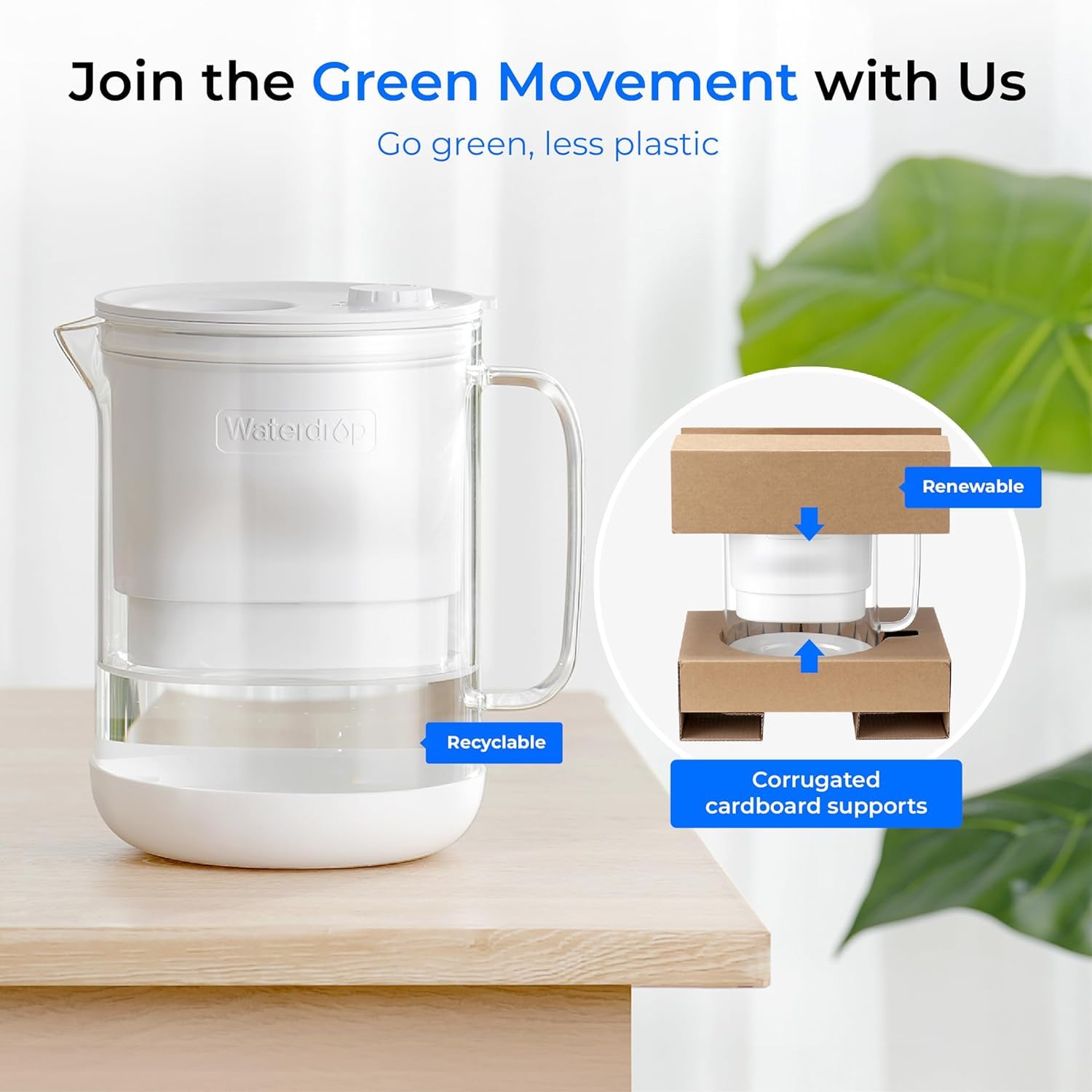Waterdrop BL-WD-PT-72W Water-Filter-Pitchers - View #5