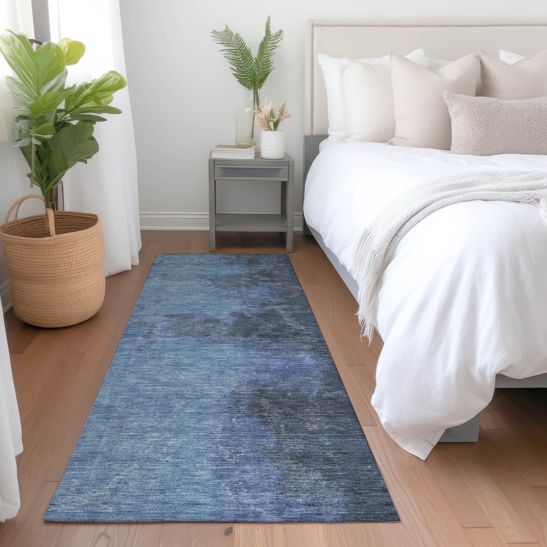 Addison Rugs ACN1742NA2X8 Chantille ACN1742NA 2 x 7 (ft) Loomed Navy Rectangular Indoor/Outdoor Machine washable Pet Friendly Area rug