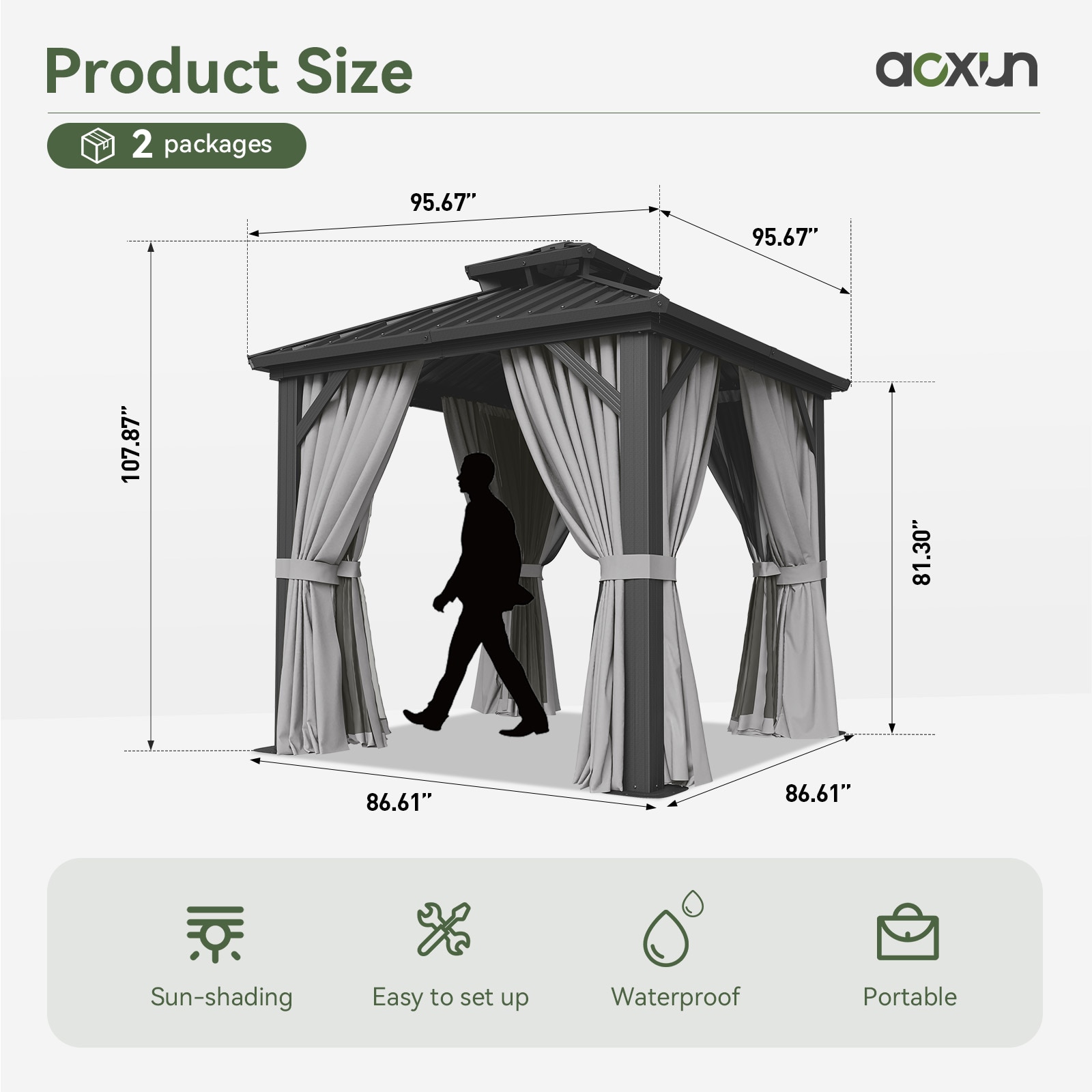 AOXUN AX-421G17 Wood-Resin-Gazebos - View #6