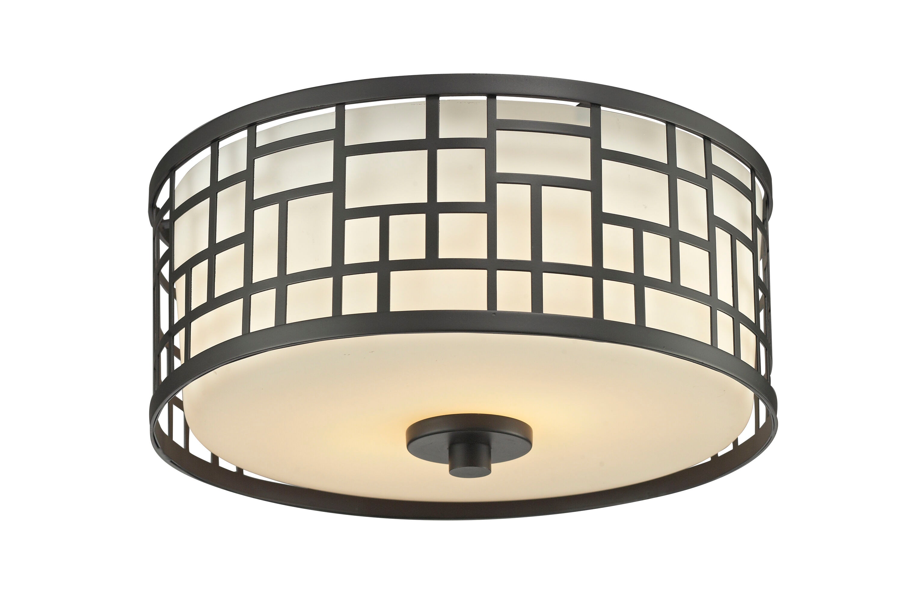 Z-Lite 329F12-BRZ Elea 2 -Light 11.75-in Matte Bronze Flush Mount Light