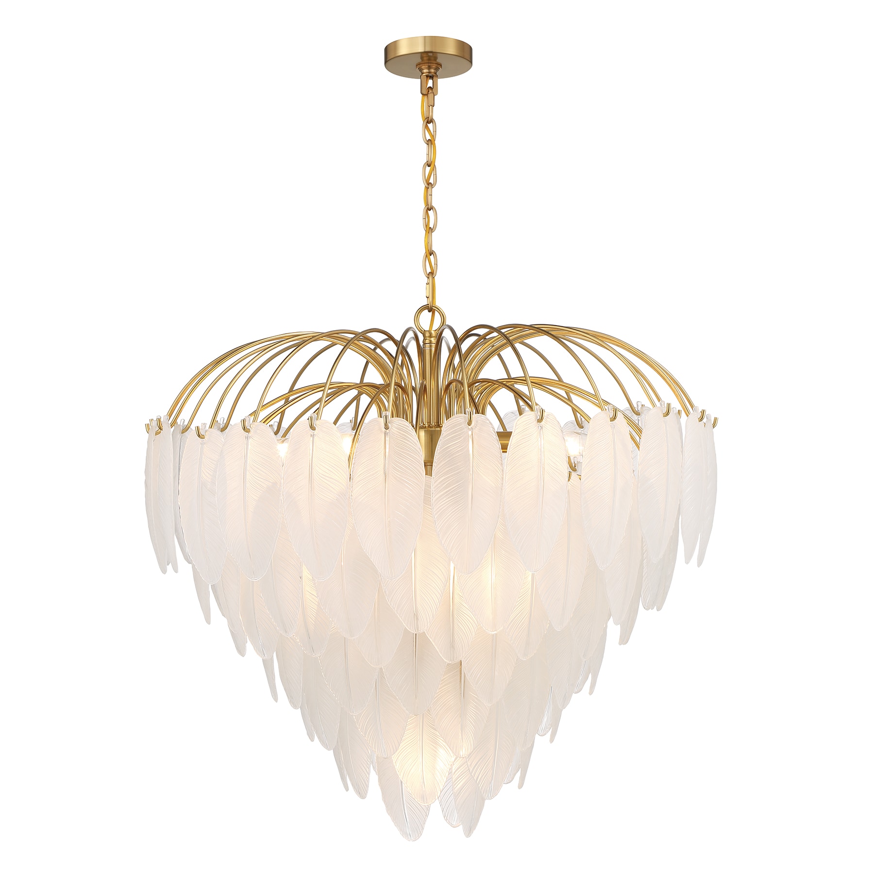 Savoy House 1-3504-9-322 Boa 9-Light Chandelier in Warm Brass by Breegan Jane 9 -Light Antique Brass Glam For Use in Bedrooms, Dining Rooms, Foyers, Kitchens, Living Rooms Chandelier