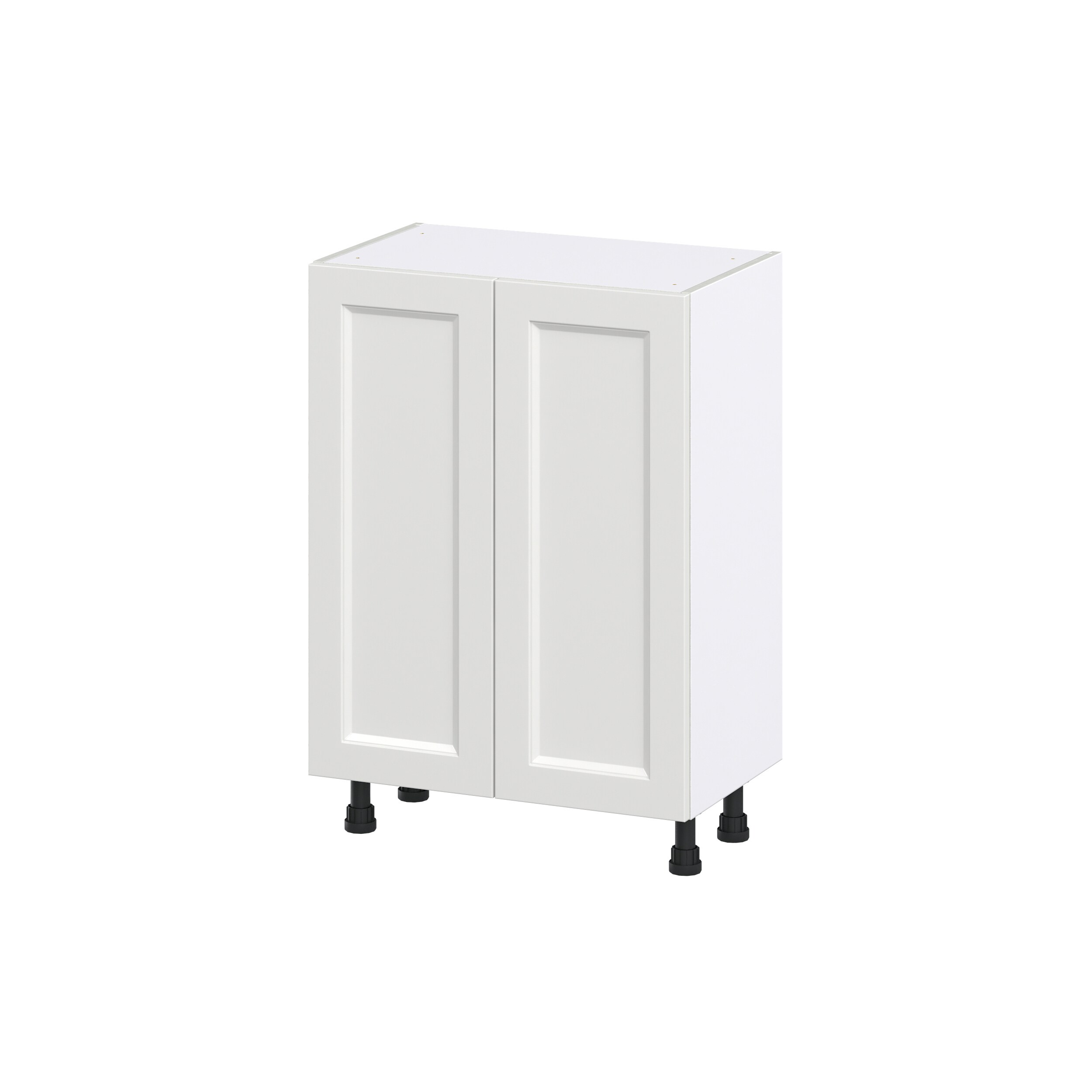 Hugo&Borg Riviera 24-in W x 34.5-in H x 14-in D Bright White 3-Drawers Base Fully Assembled Cabinet (Recessed Panel Shaker Style)