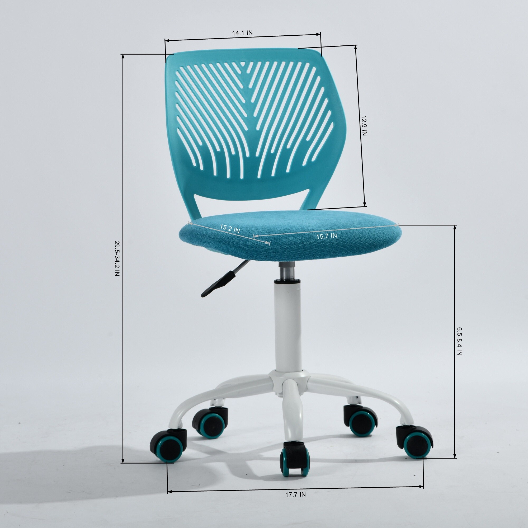 Homy Casa CARNATION FLE AQUA Office-Chairs - View #3