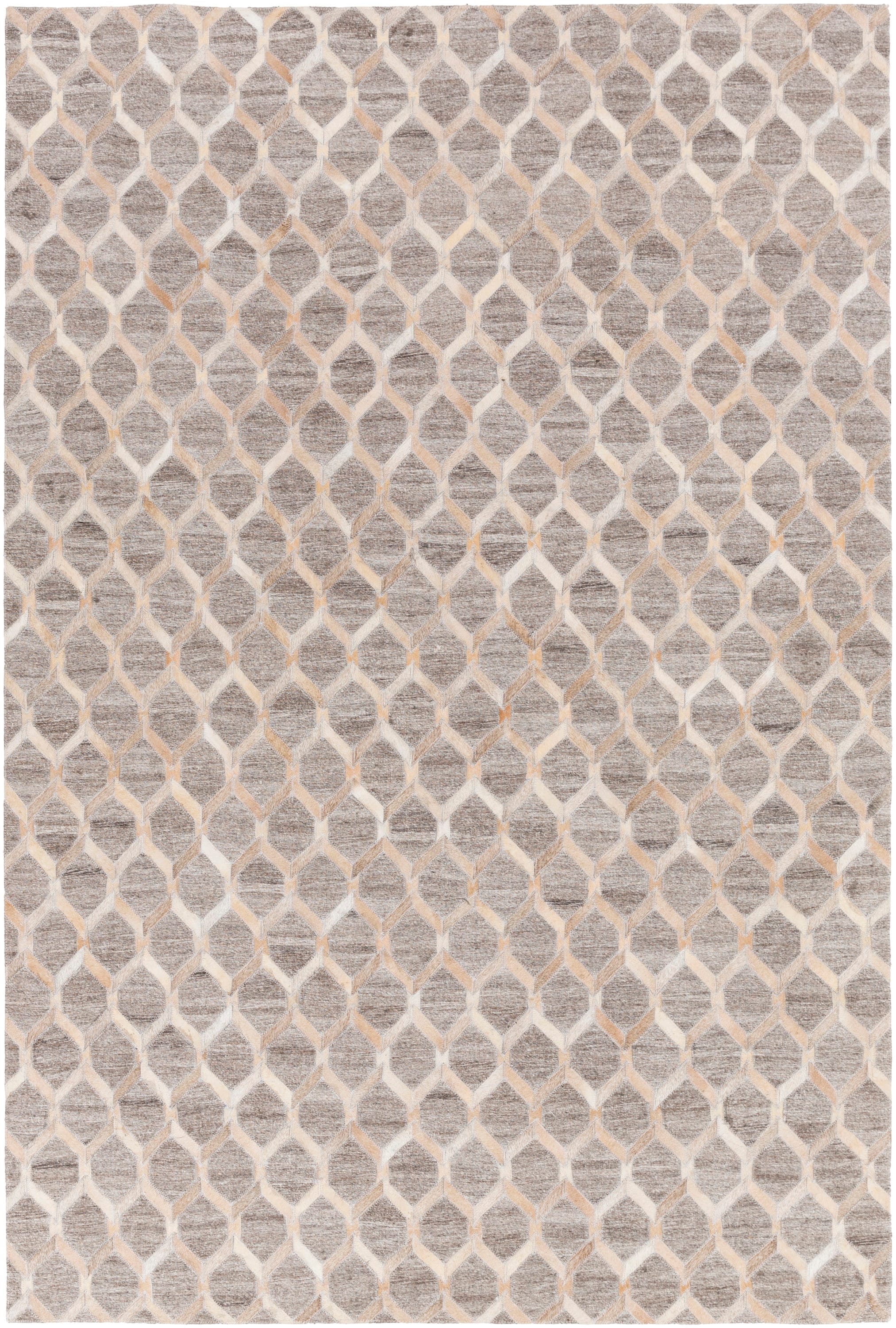 Surya MOD1009-810 Medora 8 x 10 (ft) Cowhide Dark Brown Rectangular Indoor Trellis Farmhouse/Cottage Area rug
