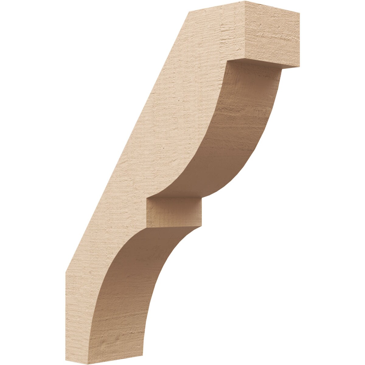 Ekena Millwork BRCUR05X16X22VALRCPR 5-in x 22-in x 16-in Primed Urethane Westlake Woodgrain TimberThane Knee Brace