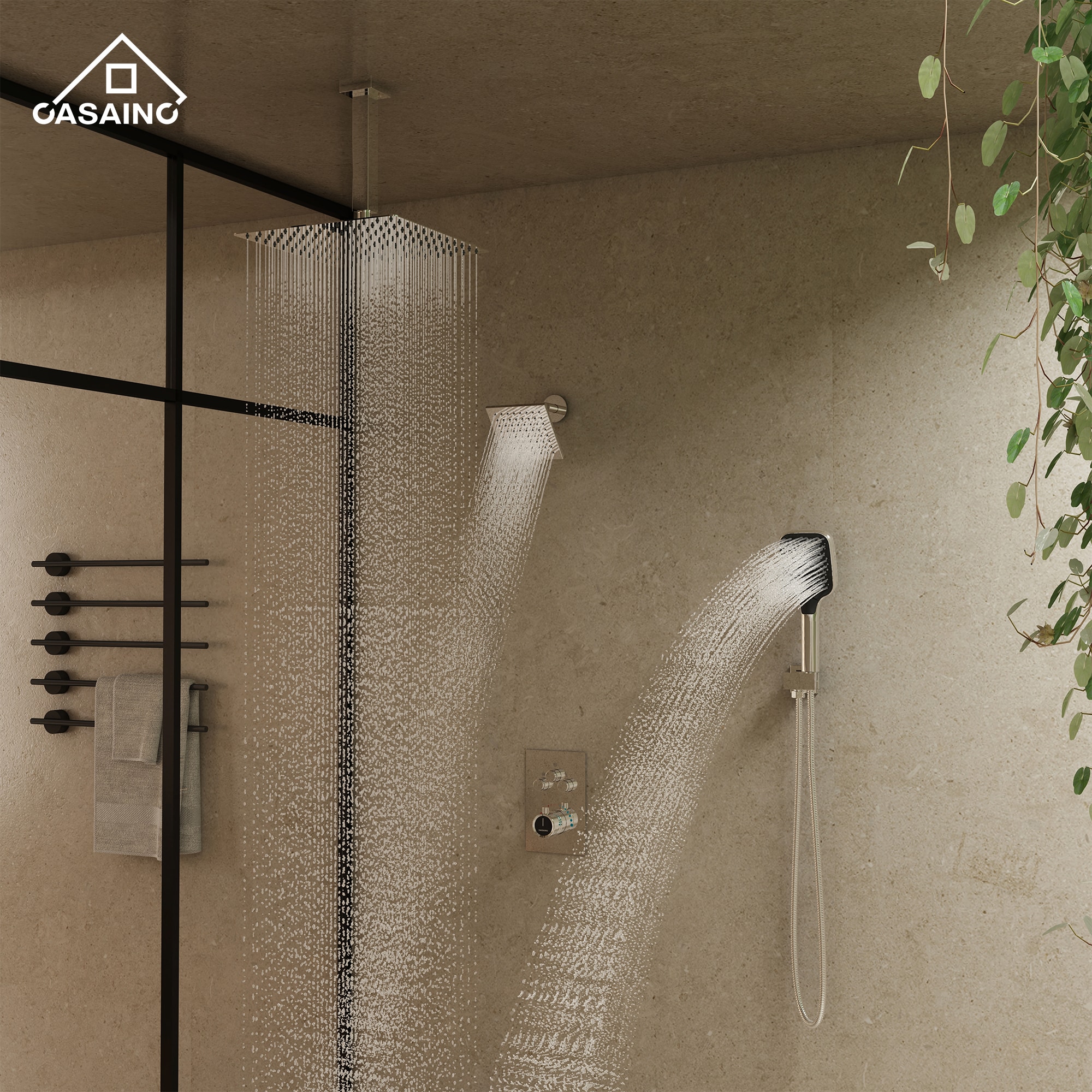 CASAINC TC15-VB Showerhead-Bar-Panels - View #2