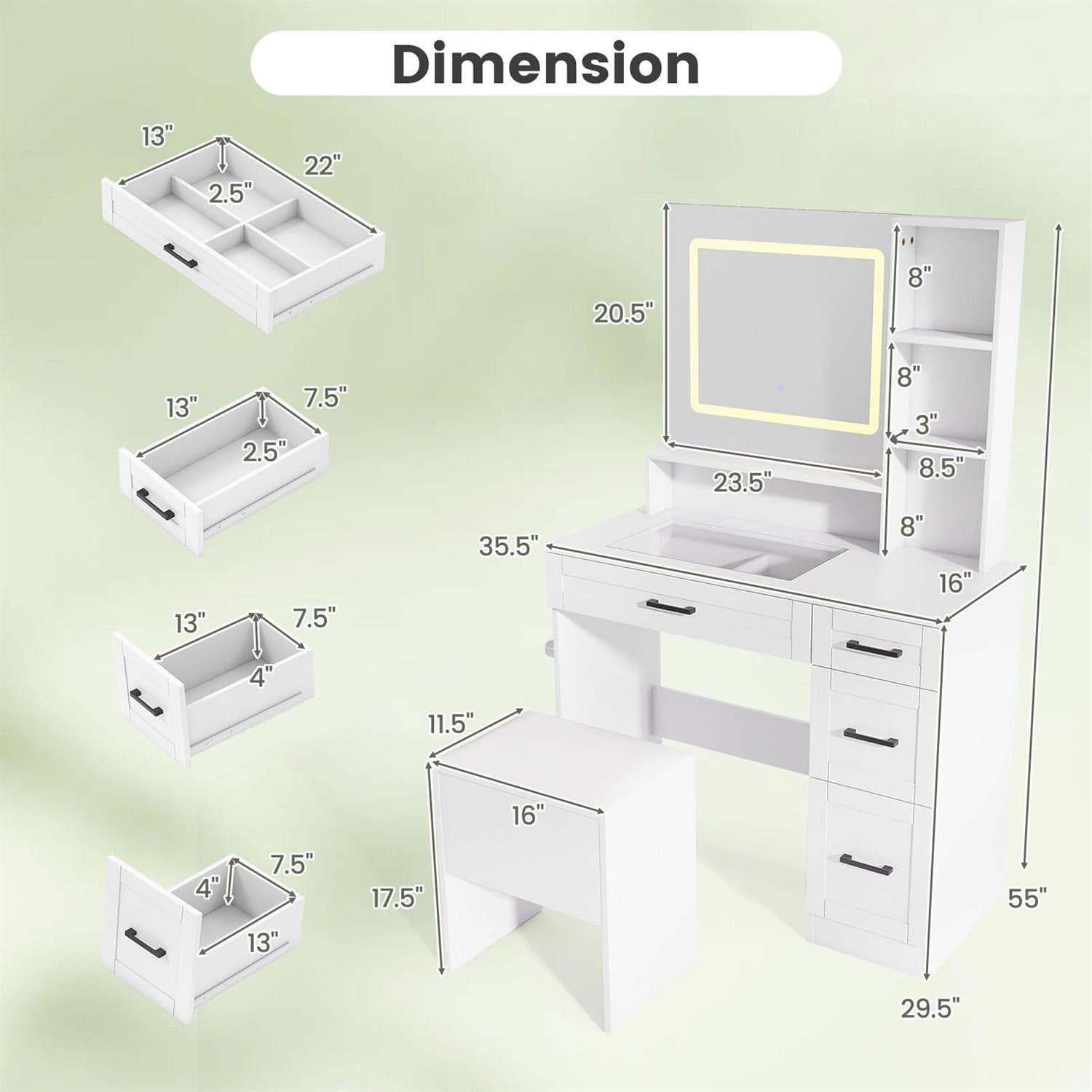 VERYKE 2991127203161 Bedroom-Vanities - View #2