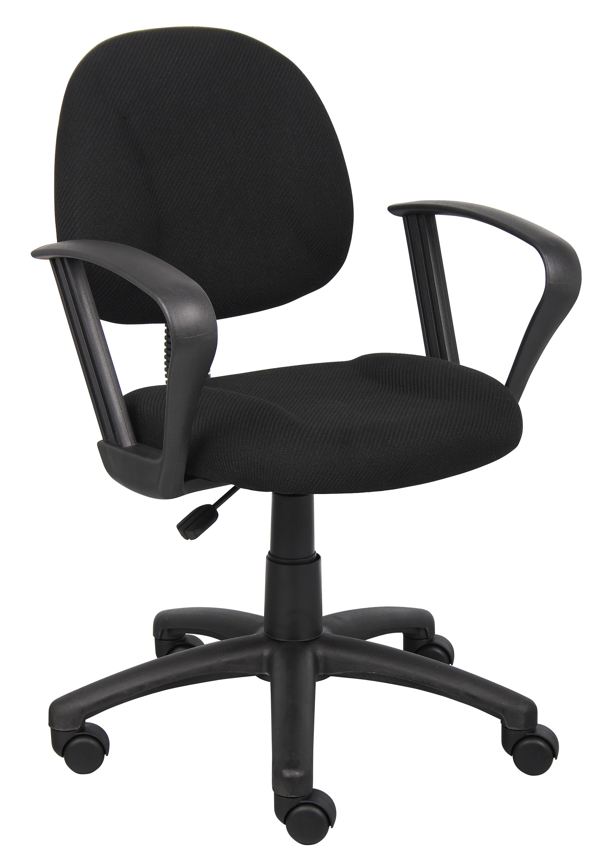Deluxe Black Fabric Task Chair with Pneumatic Lift and Lumbar Support