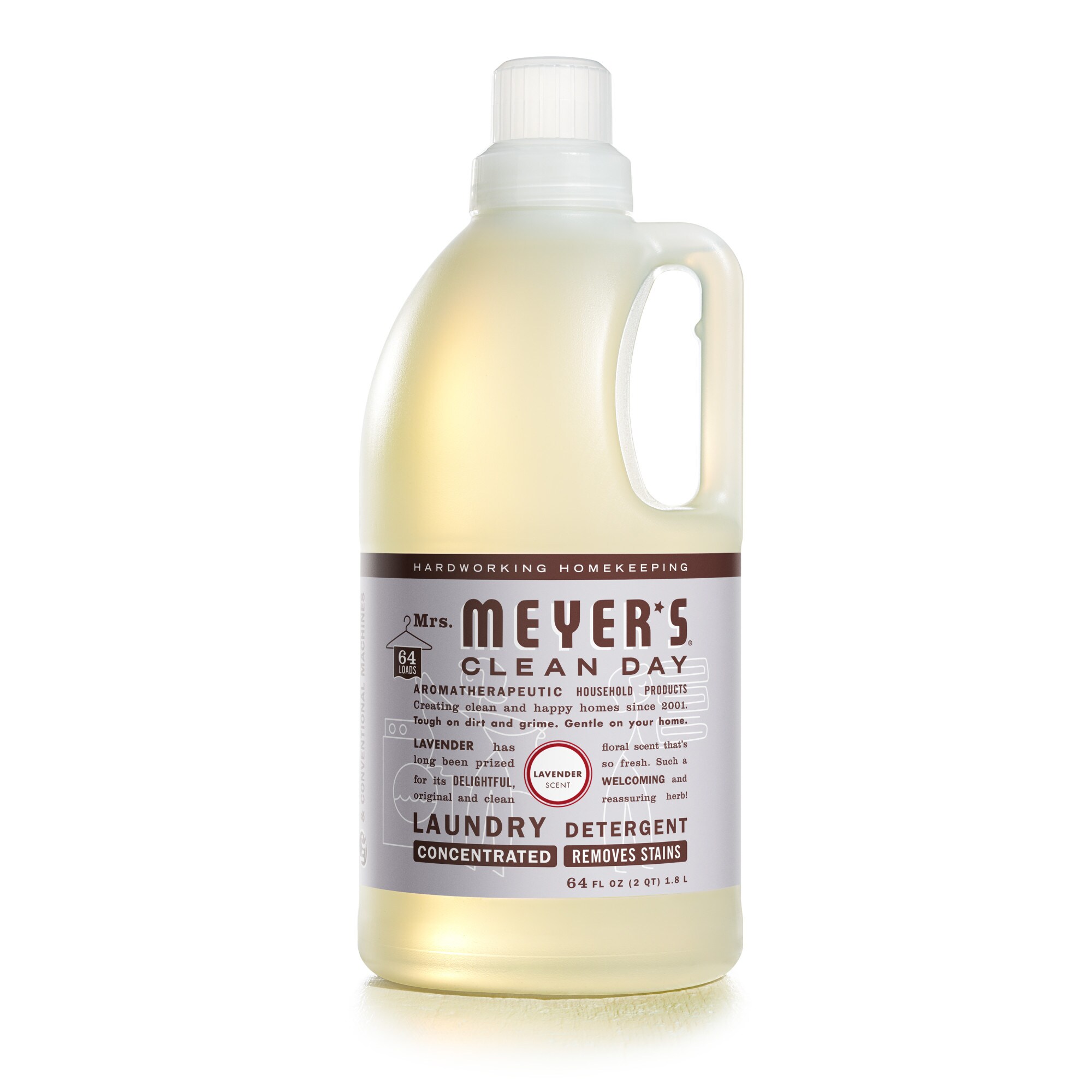 MRS MEYERS CLEAN DAY 651367 Laundry Detergent, Lavender, 64 fl oz