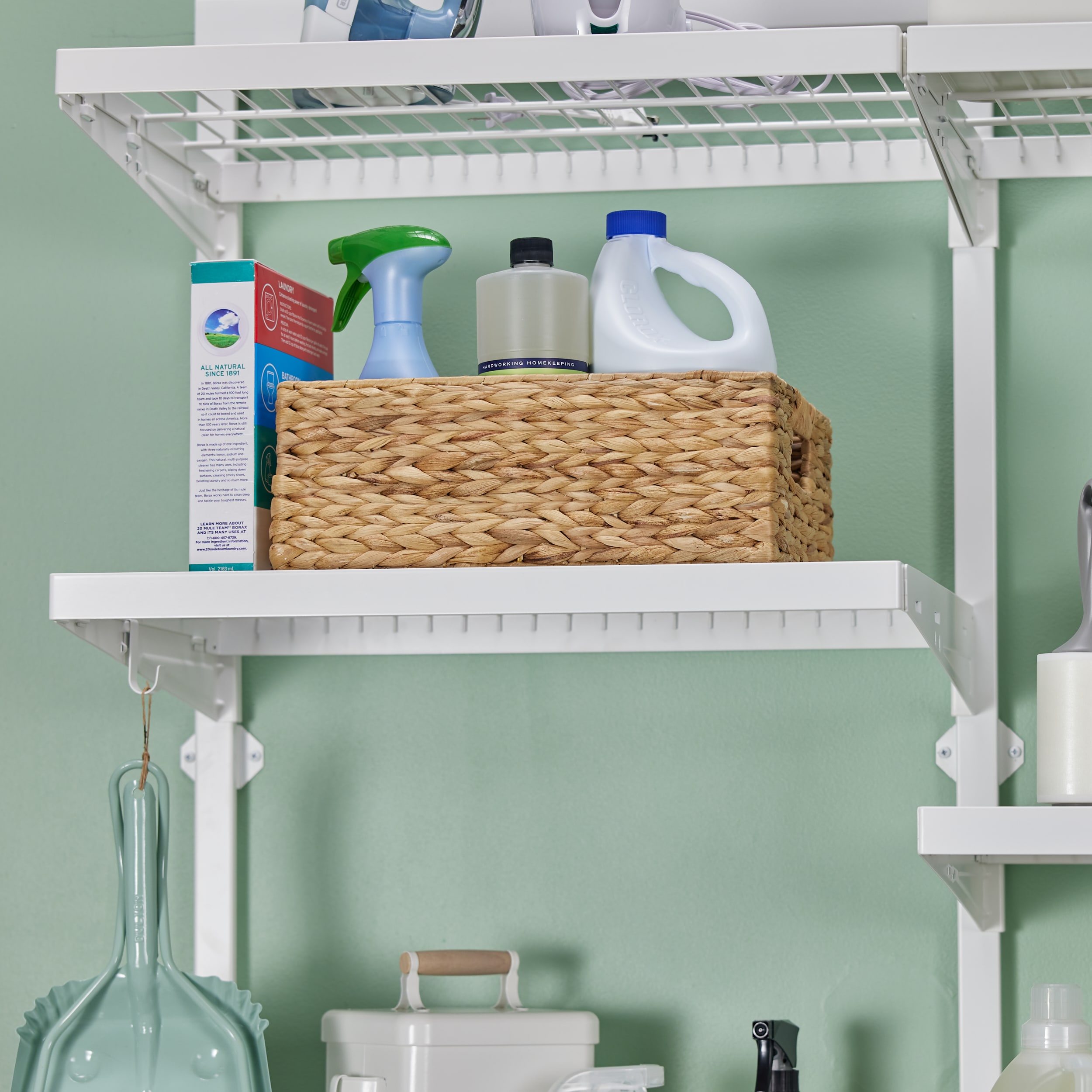 Origin 21 Edda 1.57-in x 9.45-in x 15.96-in White Wire Shelf