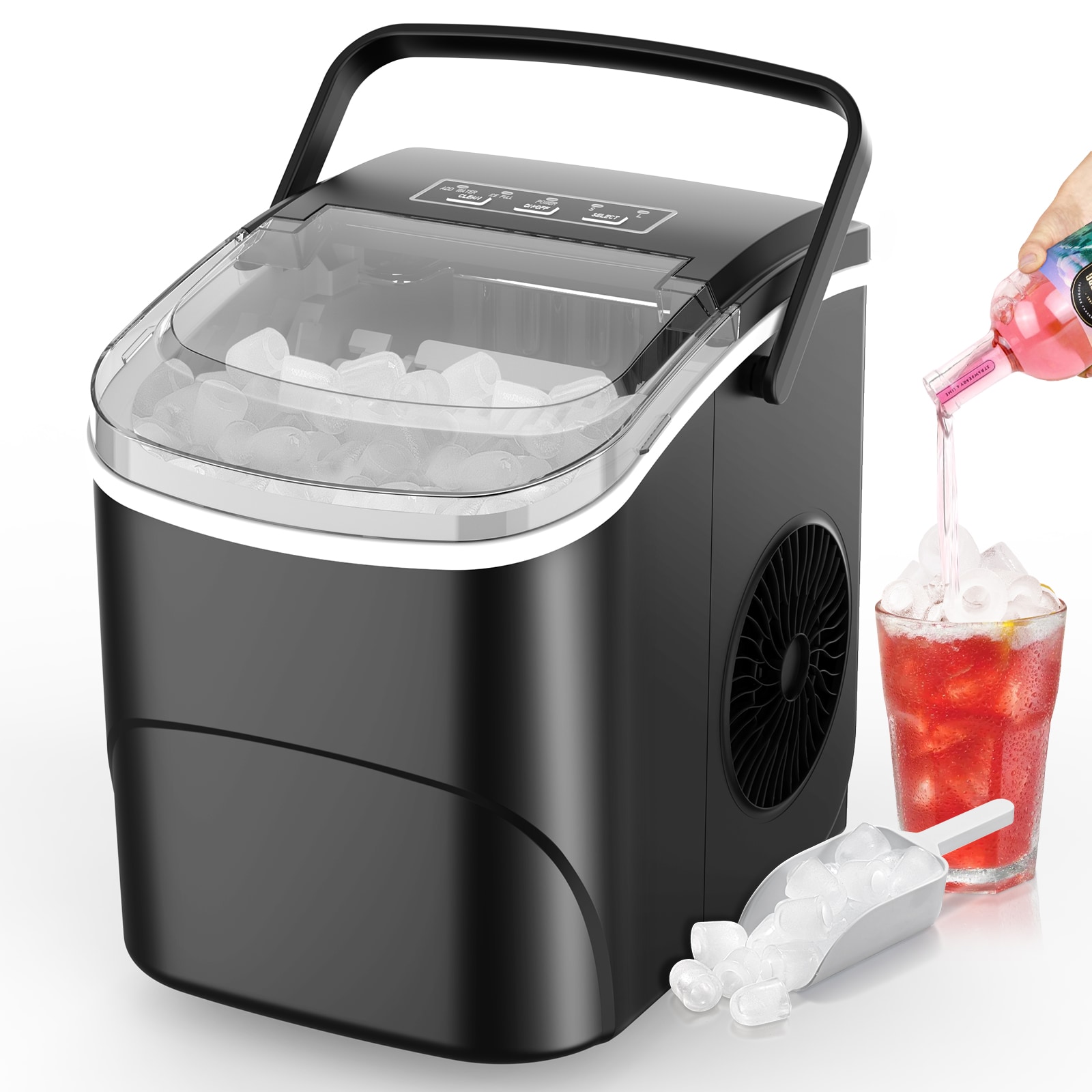 COWSAR LSZ58IM12B 26-lb Ice Per day Bullet Ice Maker ( Black )