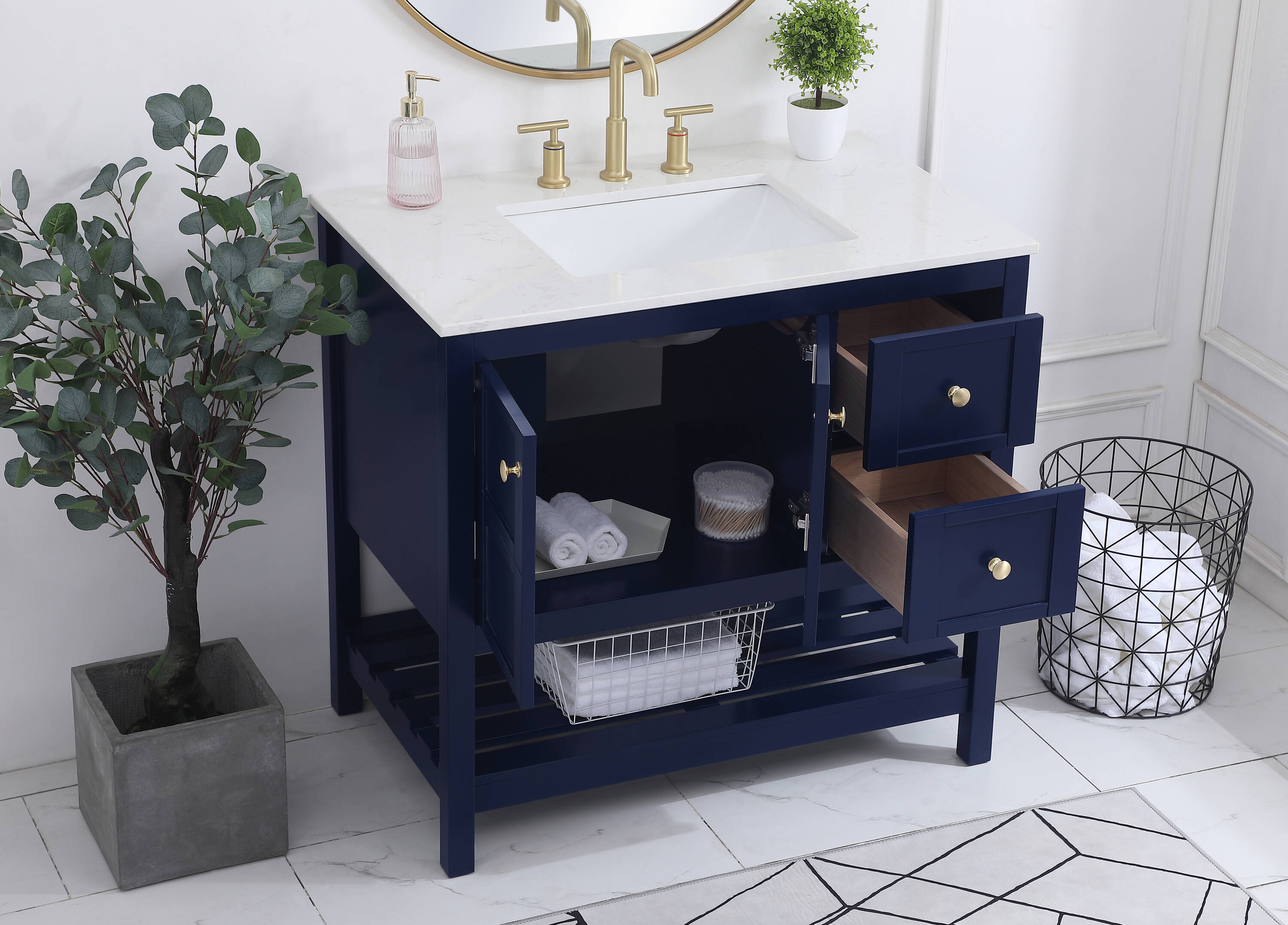 Elegant Decor FI49236BL Bath-Vanity-Combo - View #6