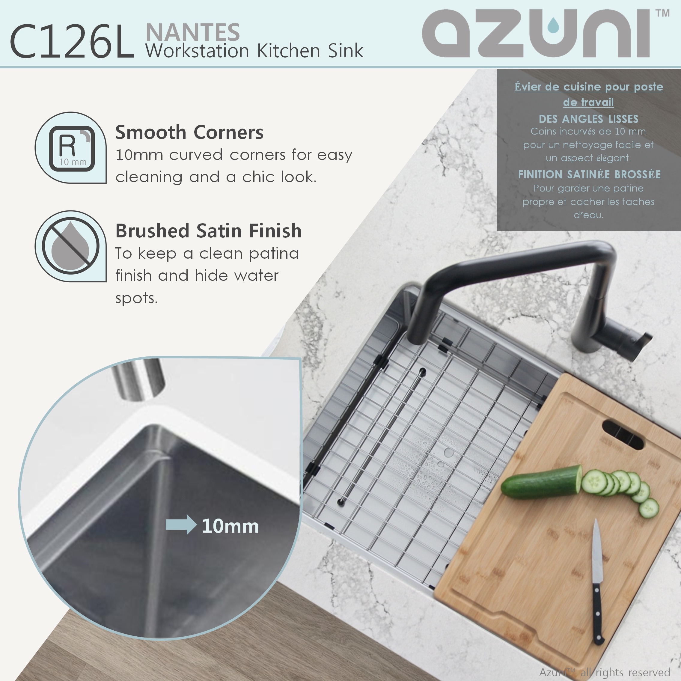 Azuni C126L1 Kitchen-Sinks - View #5