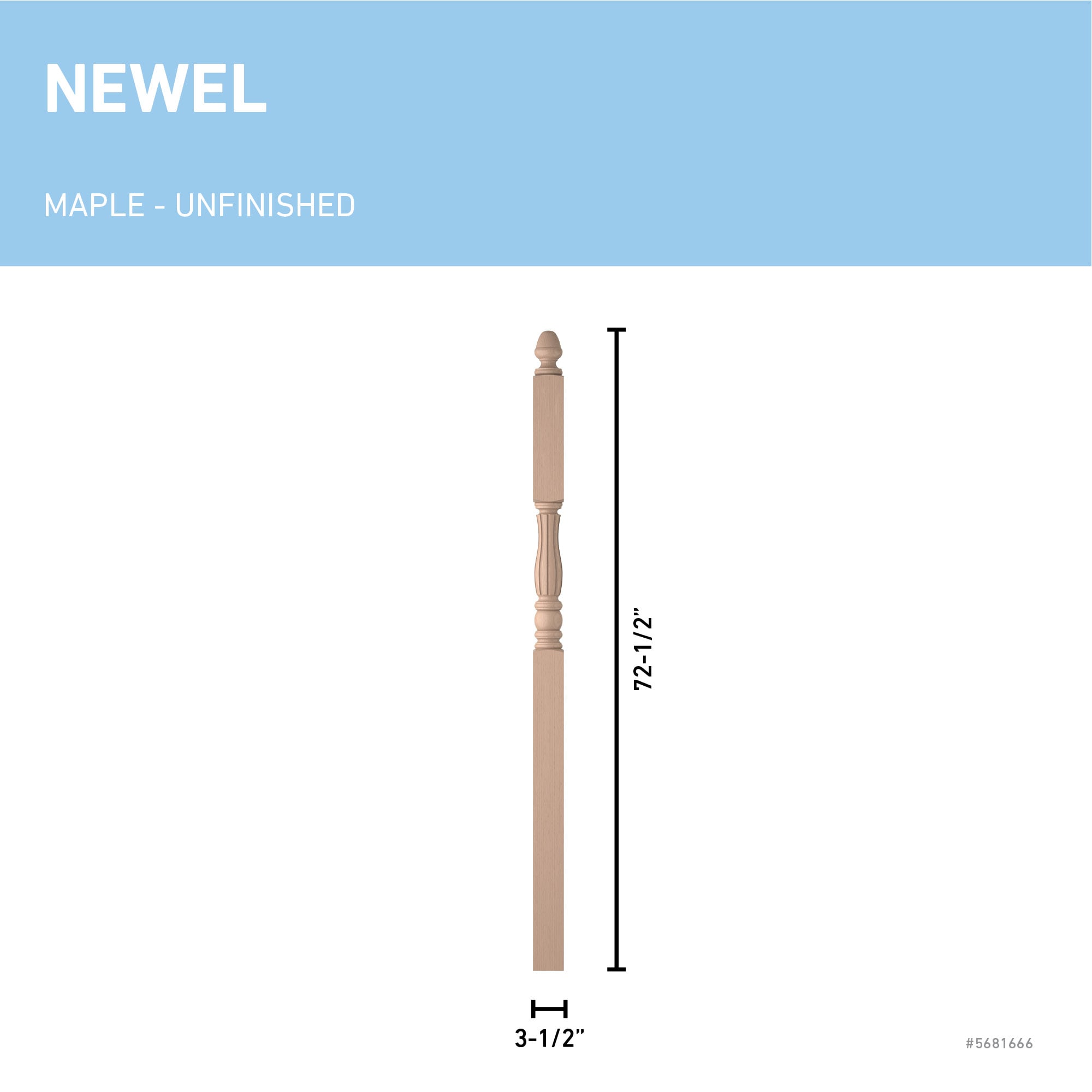 L.J. Smith Stair Systems LJF-3346-M Interior-Stairpart-Newel-Posts - View #3