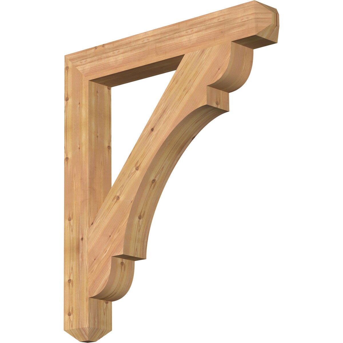 Ekena Millwork BKT06X42X48OLY04SWR Olympic craftsman smooth 5-1/2-in x 42-in x 48-in Western red cedar Brown Wood Standard bracket