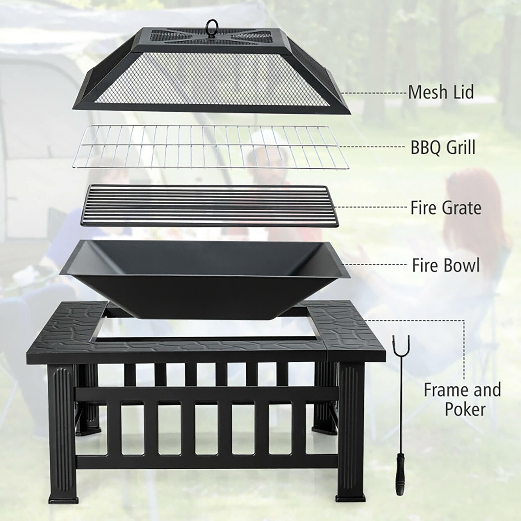 CASAINC BH-MX199368AAA Outdoor-Woodburning-Firepits - View #7