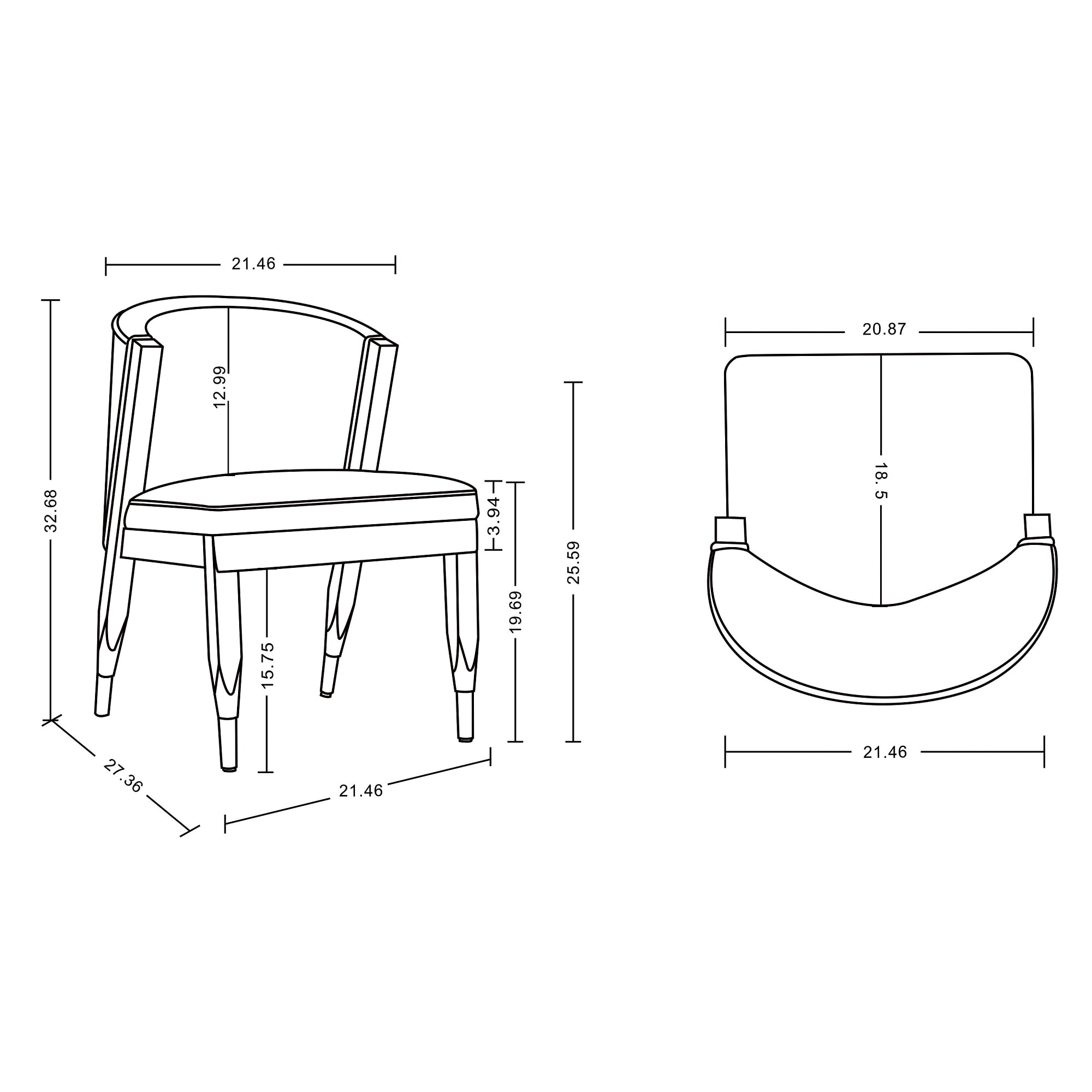 Manhattan Comfort 2-DC075-CR Dining-Chairs - View #3