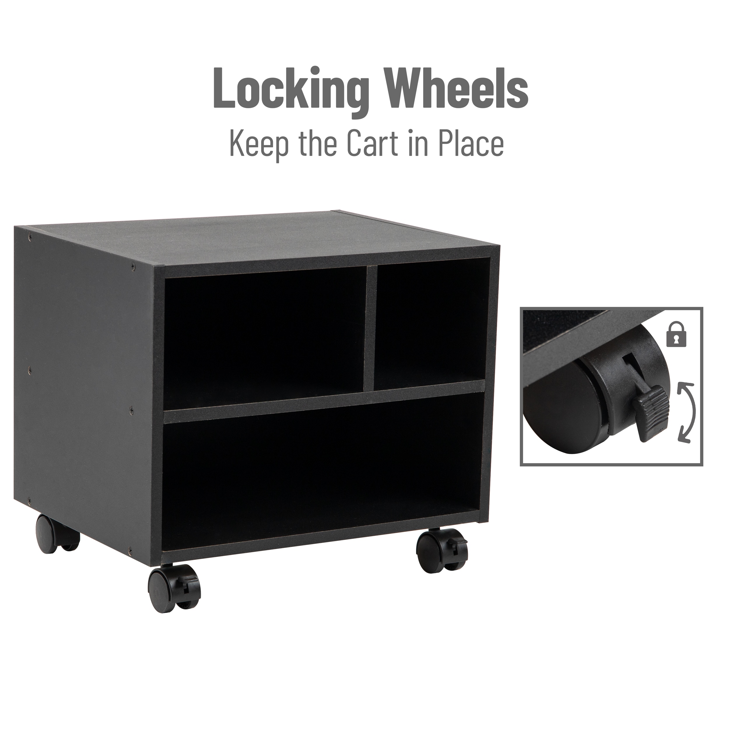 Mind Reader MDFPCART-BLK Office-Carts - View #4