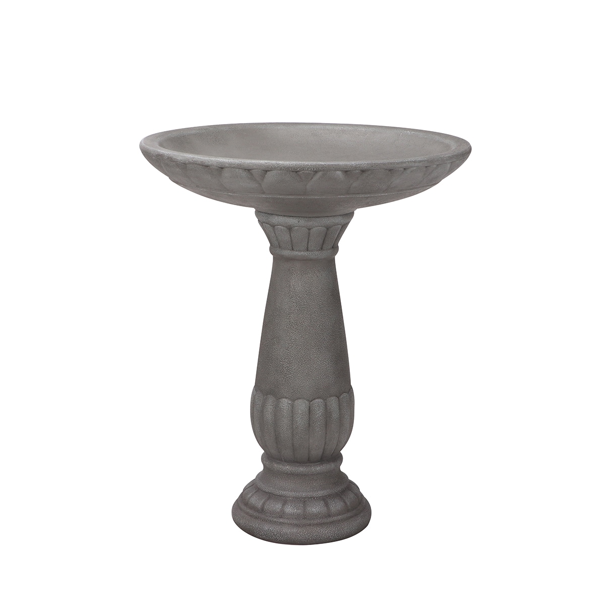 Style Selections A06-2369 25-in H gray Resin Complete birdbath