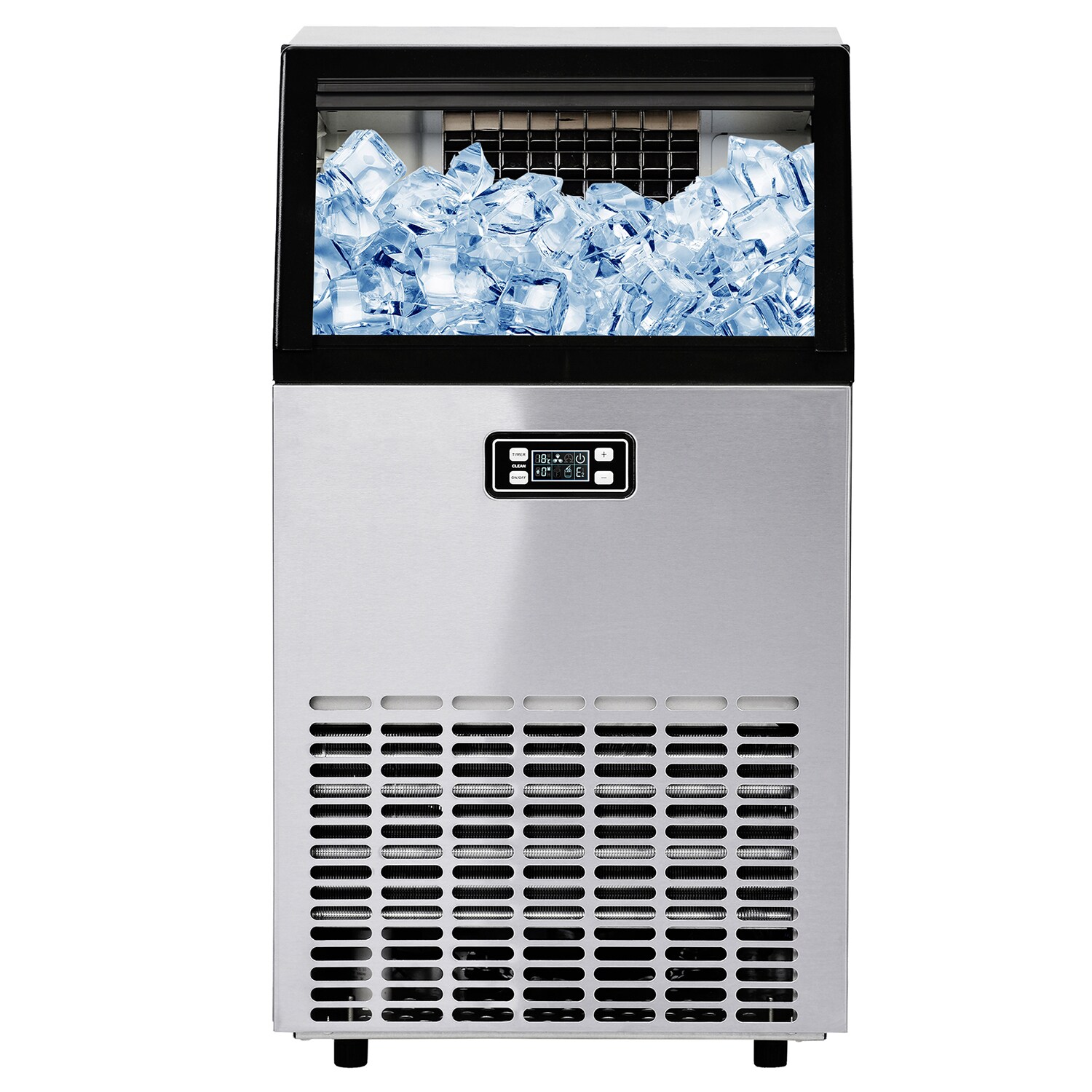 SINOFURN SYA050009GY 100-lb Freestanding Cubed Ice Maker (Black)