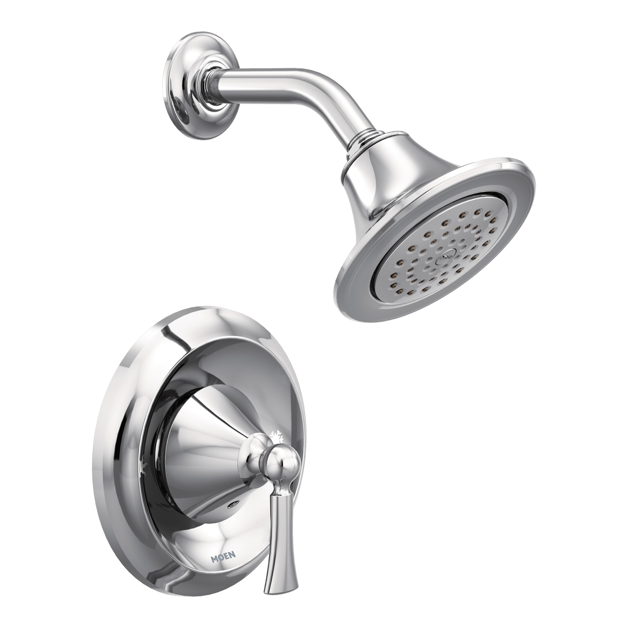 Moen T4502EP Wynford Chrome 1-handle Single function 5.875-Inches Round Shower Faucet