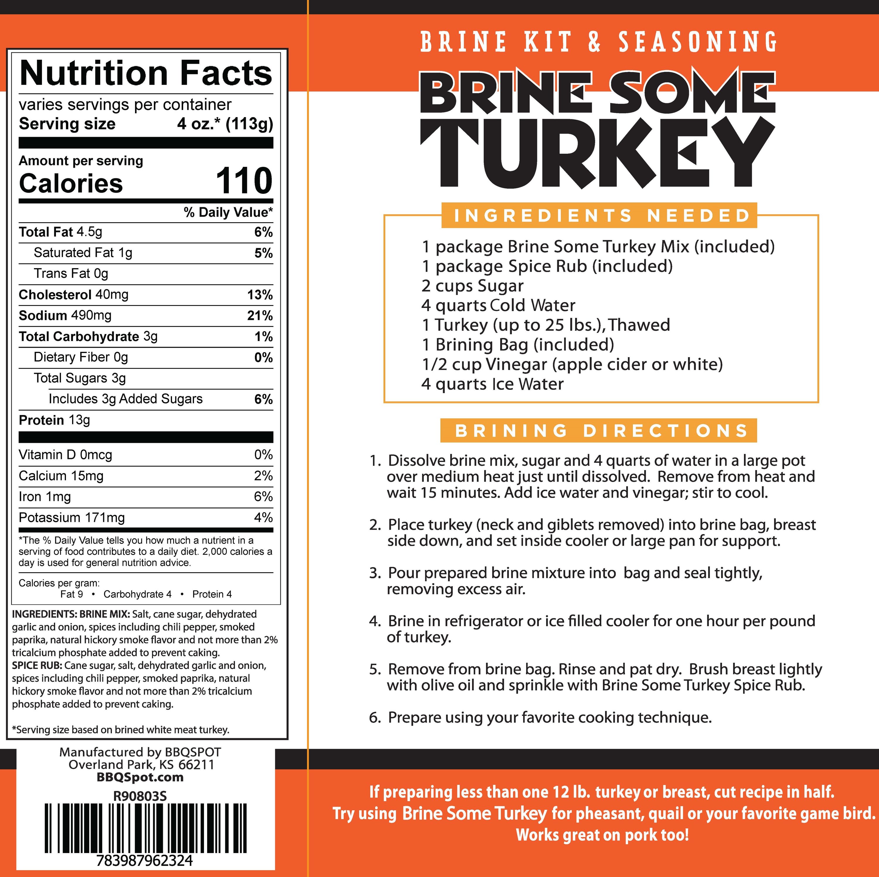 Brine Some Turkey 19 oz Brine Kit & Seasoning