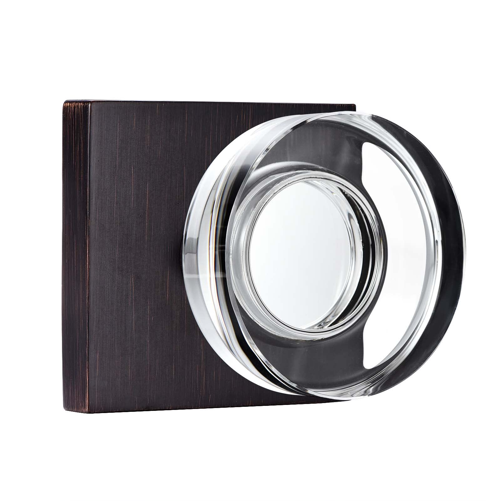 LILILIAN FMY  Crystal Door Knobs Oil Rubbed Bronze Finish for Interior Passage Hall Closet Doors durable home and garden accessory designed for