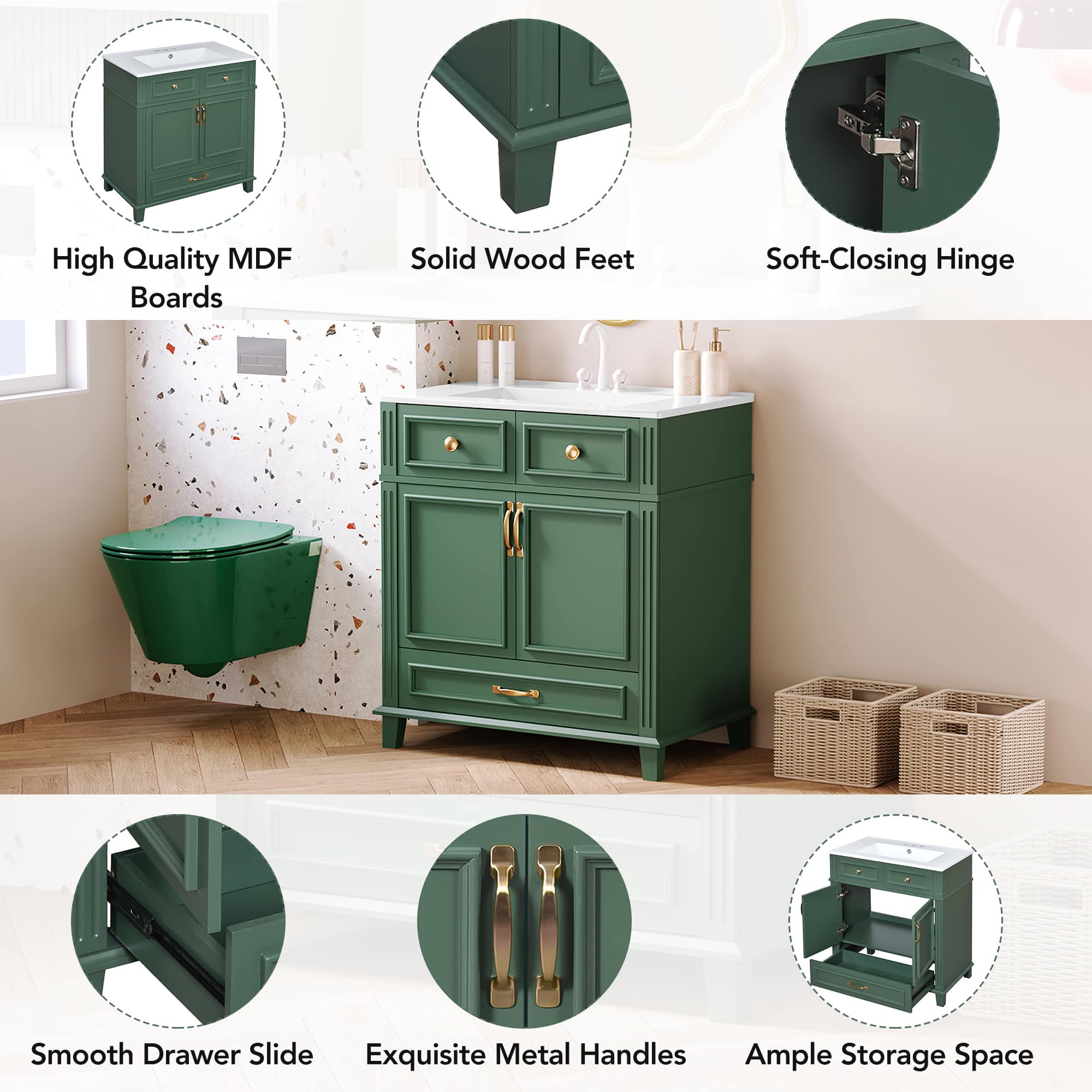 Vynxaria LEXY1374-DJYS-SZT144 Bath-Vanity-Combo - View #5