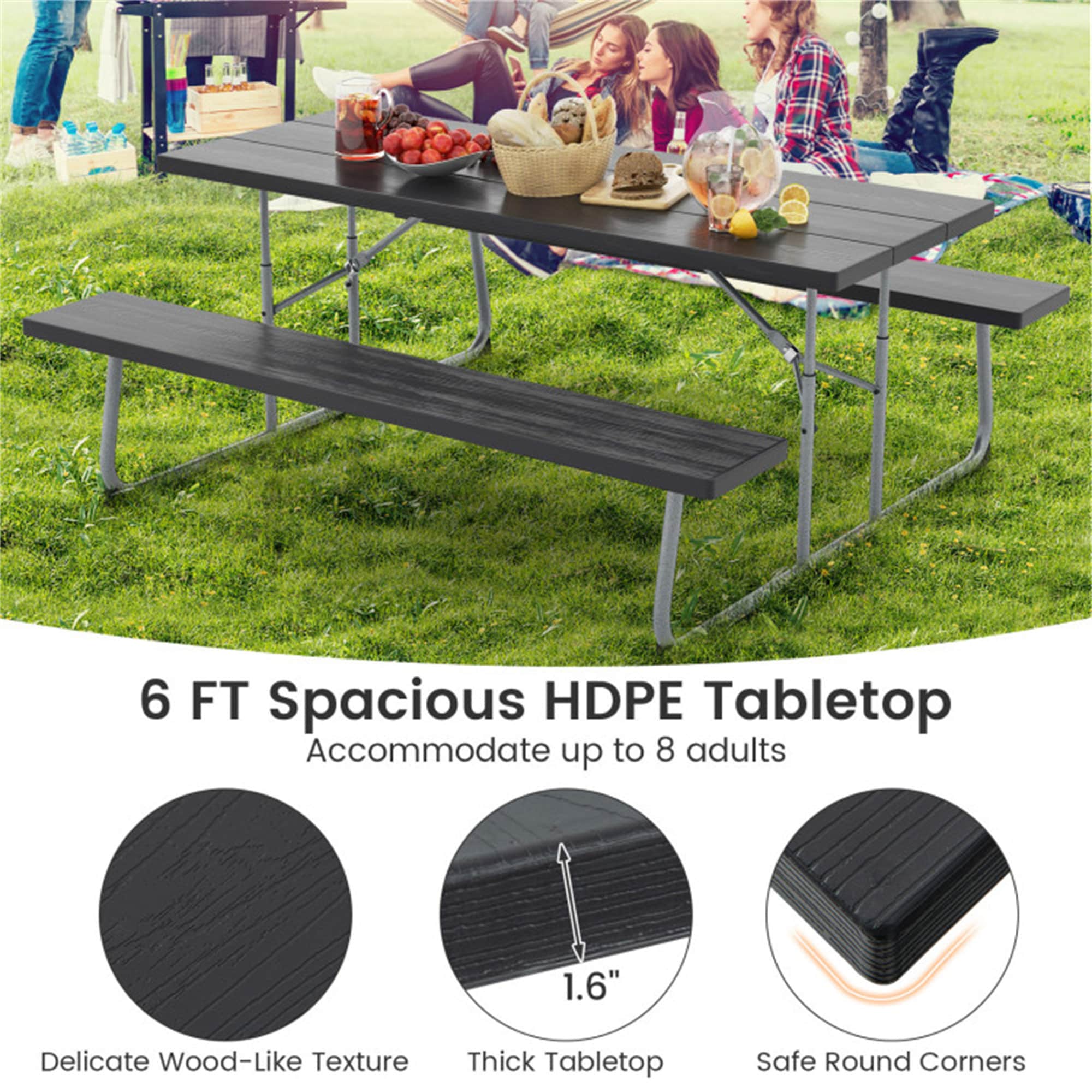 BABOOM BOM-1267BK+-CO Picnic-Tables - View #8